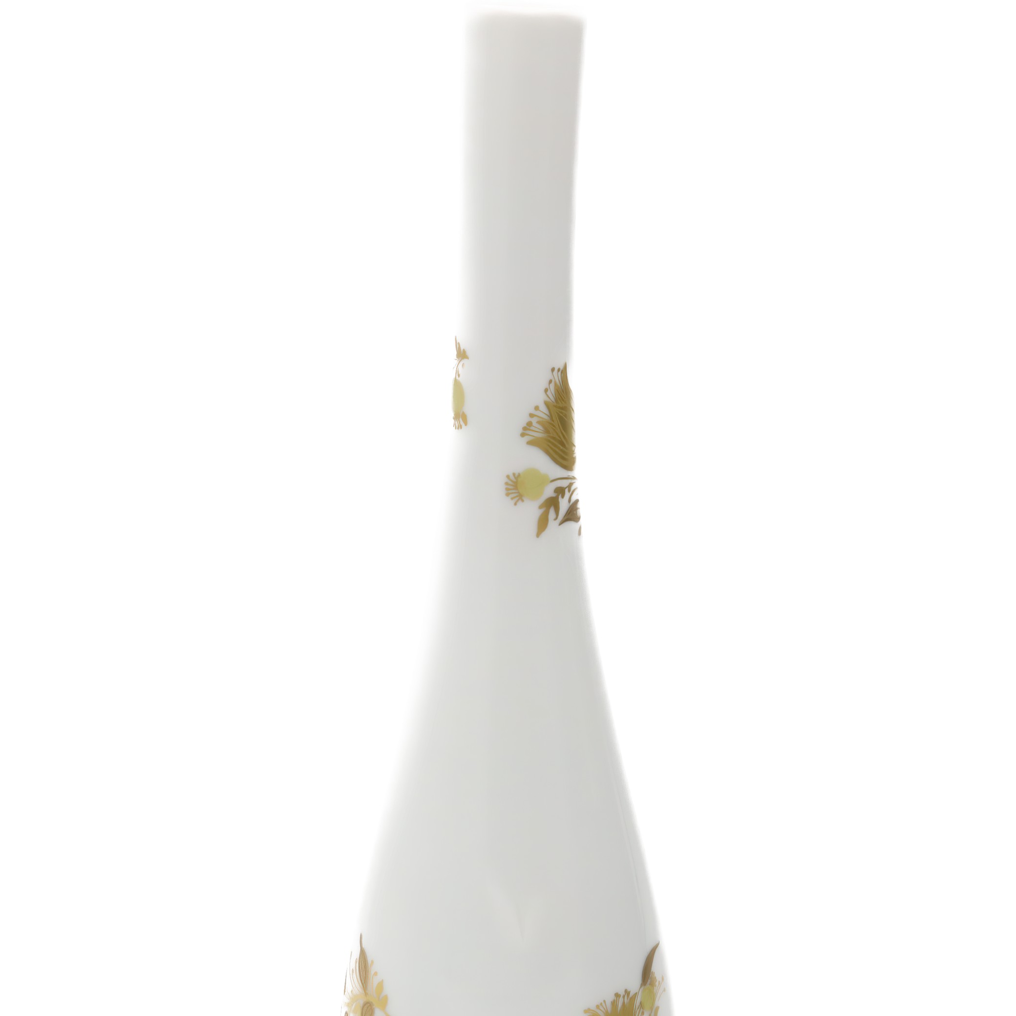 Rosenthal Vase, Vintage Porcelain White Golden Rosenthal Studio Vase, Hand Painted China, Elegant Mid-Century Decor Piece