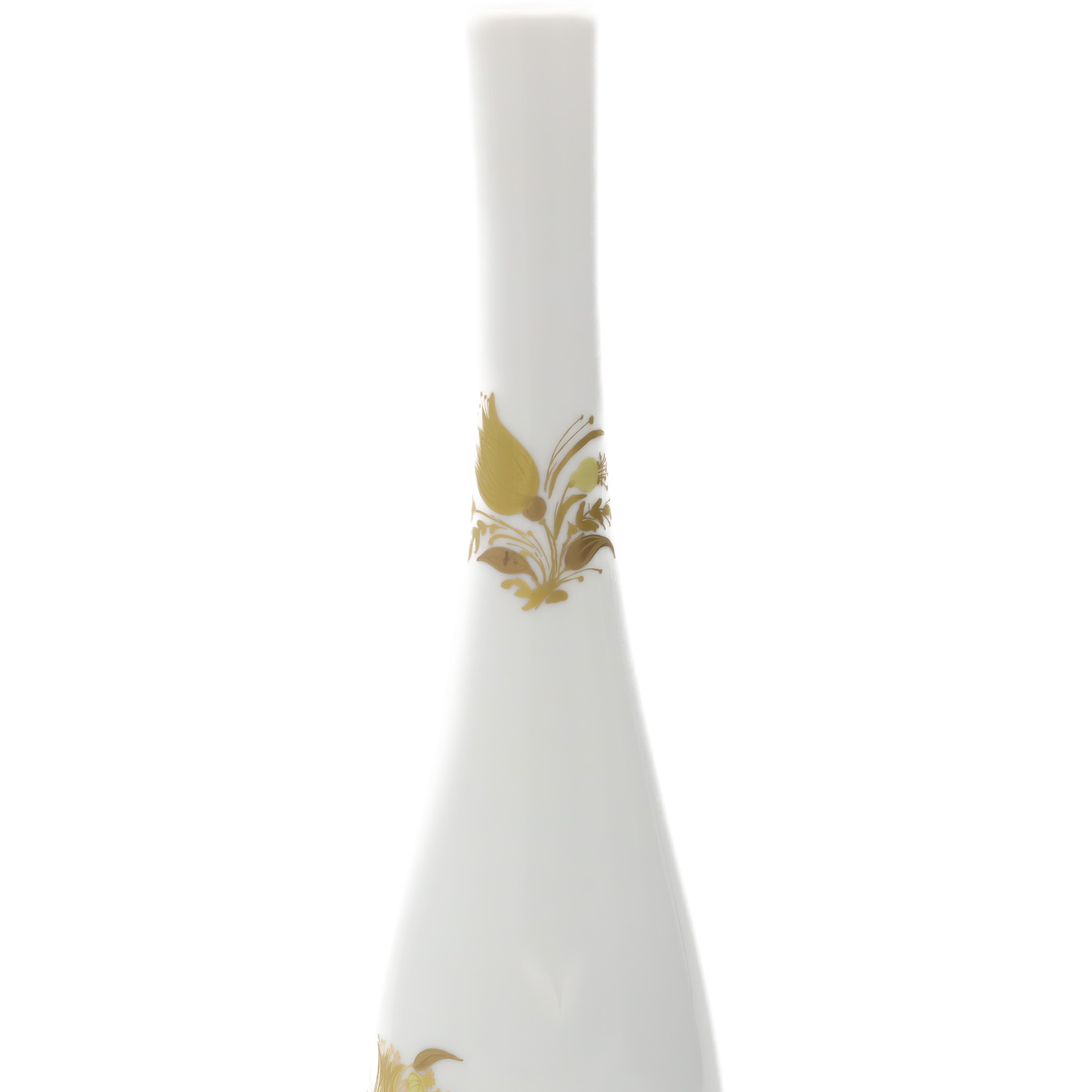 Rosenthal Vase, Vintage Porcelain White Golden Rosenthal Studio Vase, Hand Painted China, Elegant Mid-Century Decor Piece