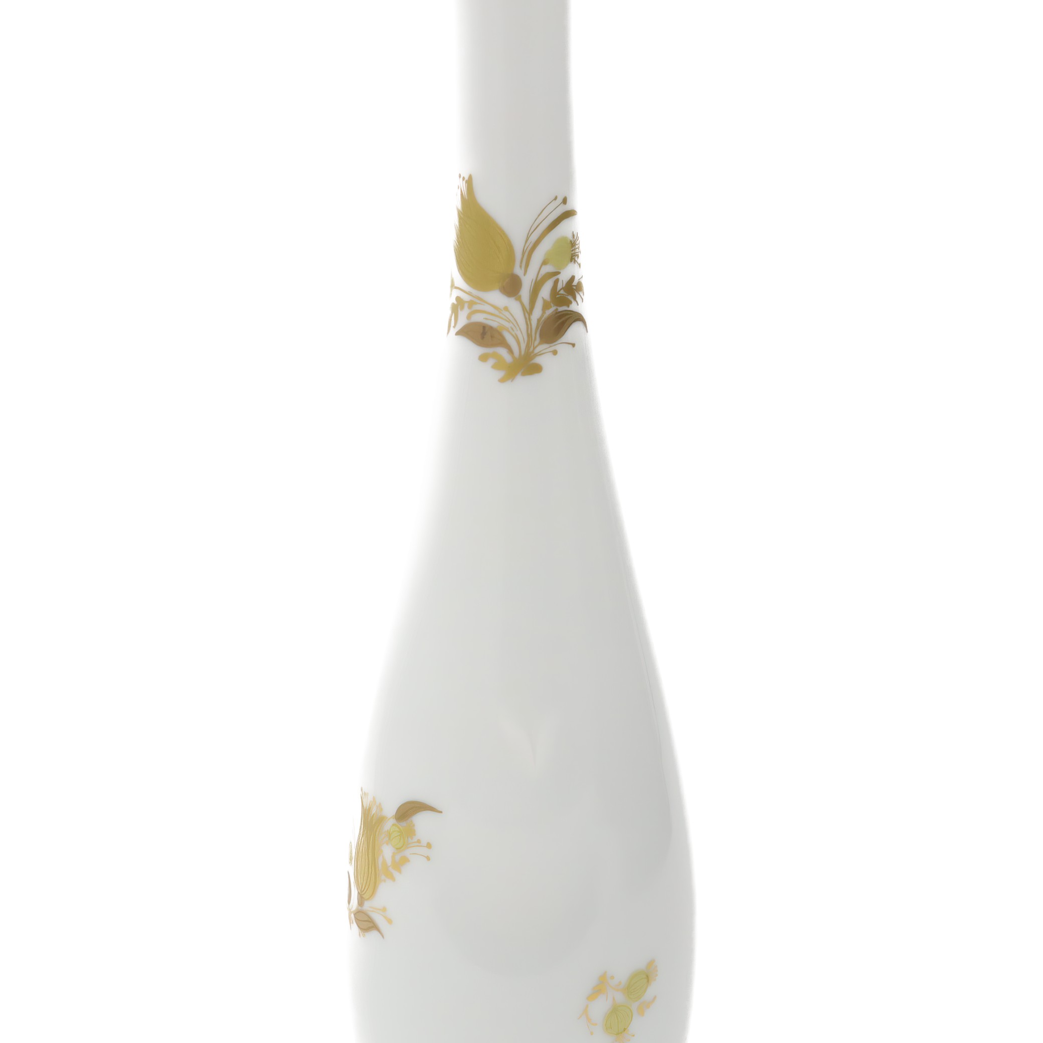 Rosenthal Vase, Vintage Porcelain White Golden Rosenthal Studio Vase, Hand Painted China, Elegant Mid-Century Decor Piece