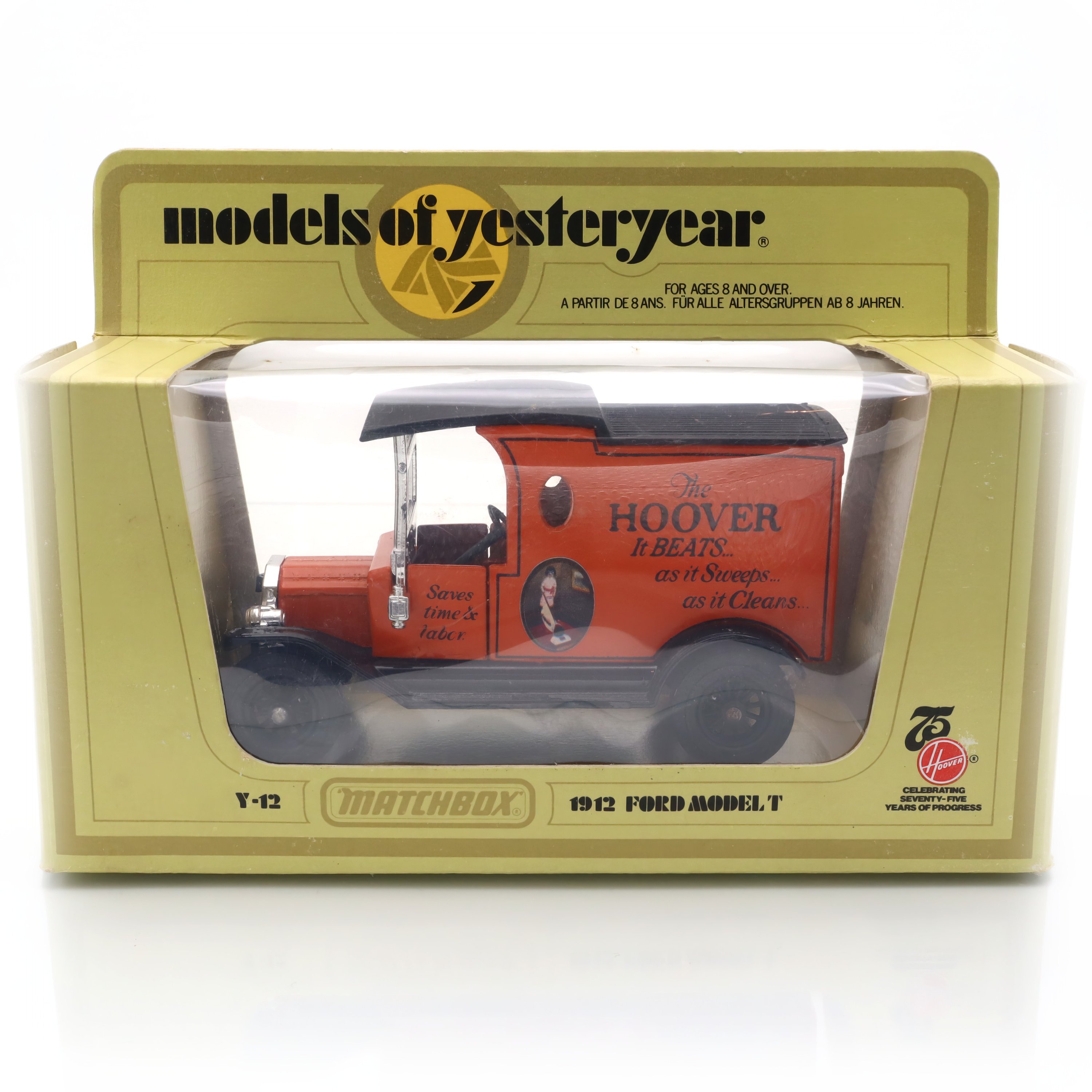 1912 Ford Model T diecast car collectible in original Matchbox Models of Yesteryear packaging