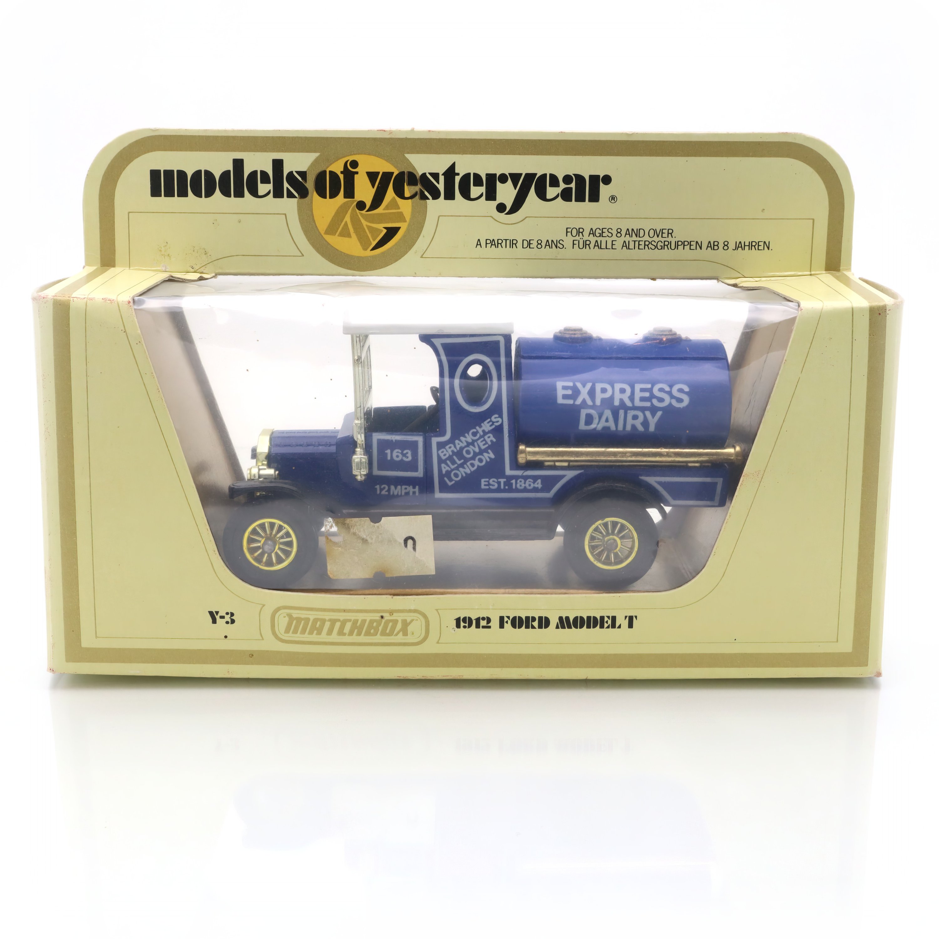 Y-3 1912 Ford Model T Tanker - Vintage Diecast Collectible - Matchbox Models Of Yesteryear - Classic Toy Vehicle - Antique Ford Replica