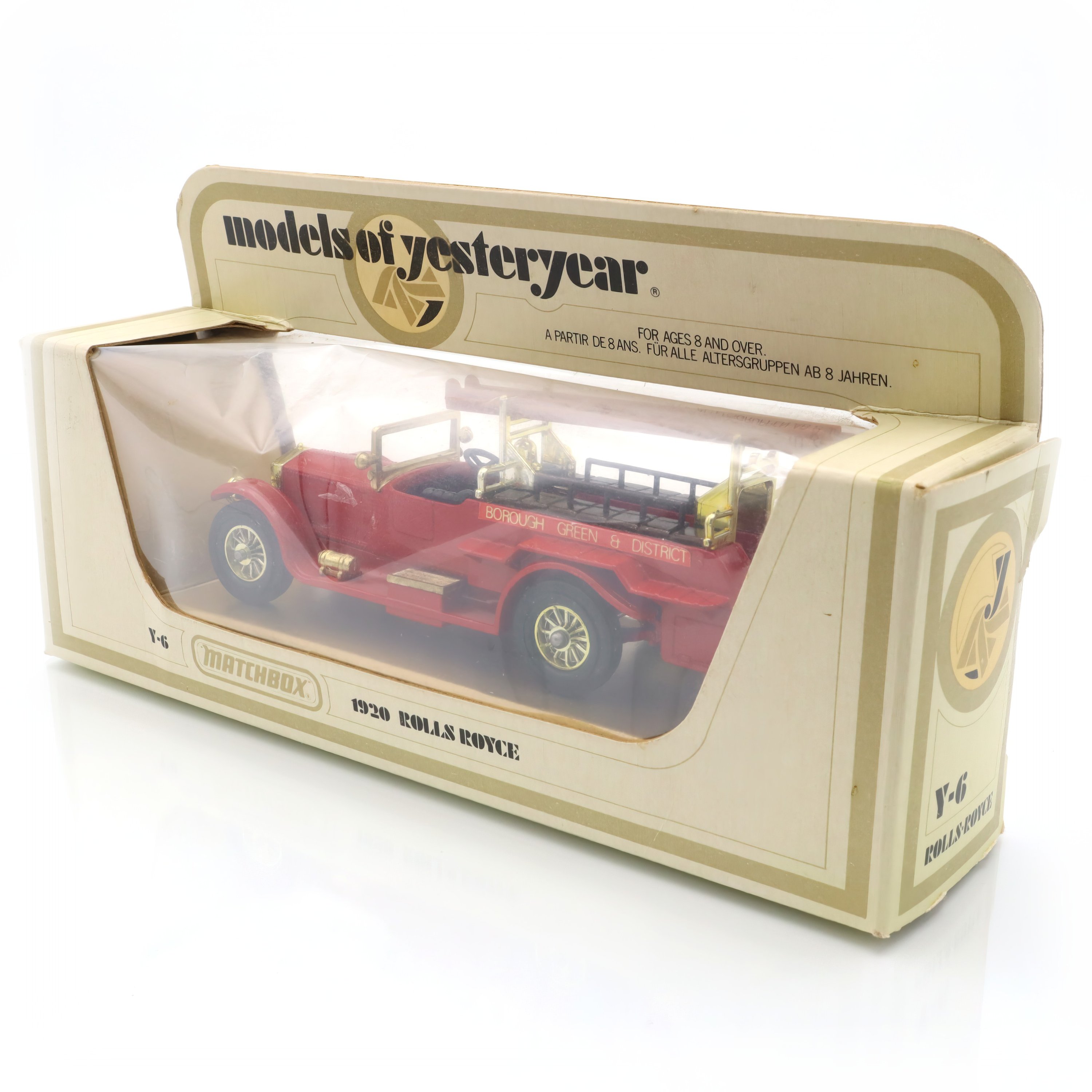 Y-6 1912 Rolls-Royce Firetruck - Vintage Diecast Collectible - Classic Car Replica - Matchbox Models Of Yesteryear - Antique Toy Vehicle
