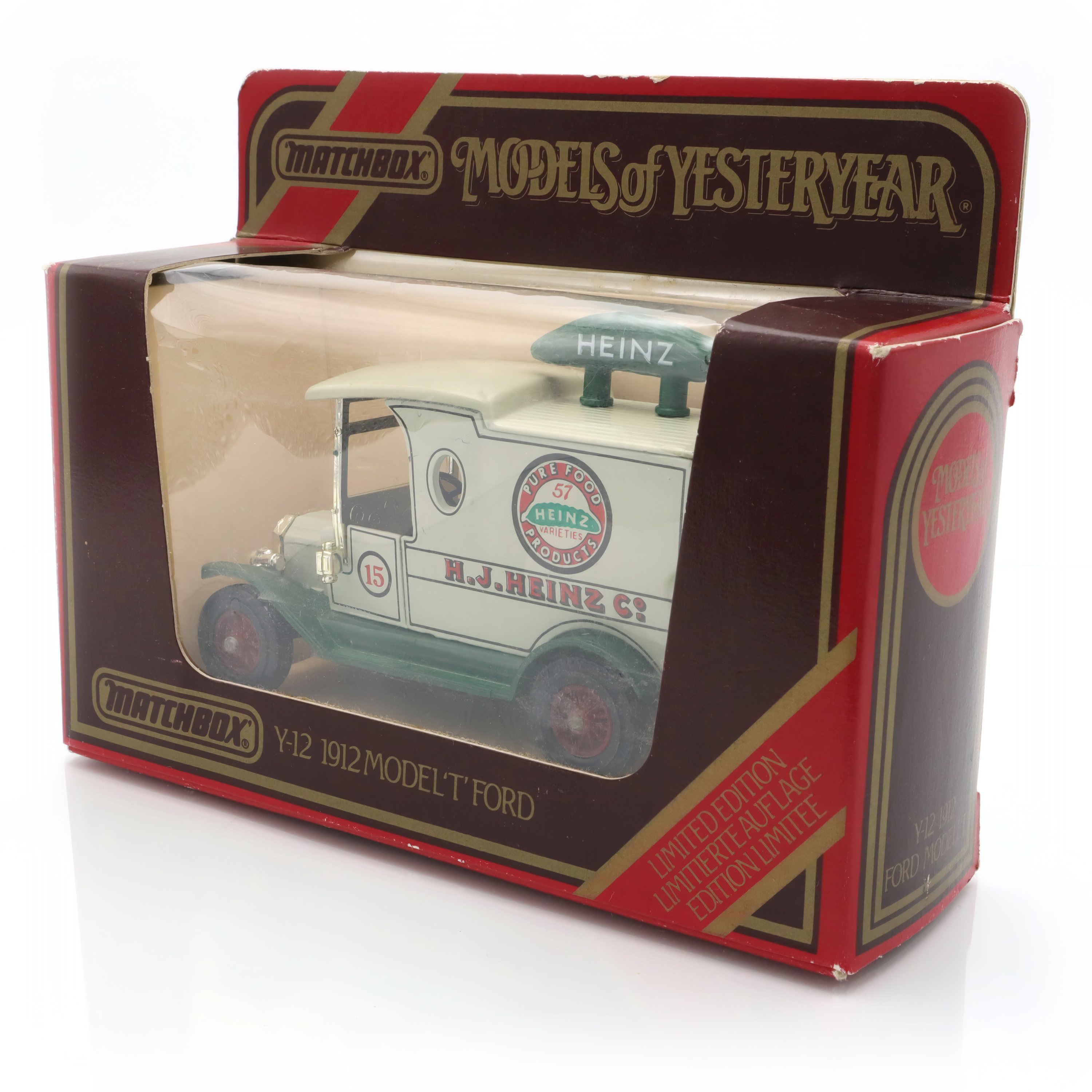 Y-12 1912 Ford Model T Heinz - Vintage Diecast Collectible - Antique Vehicle Replica - Classic Toy Car - Detailed Miniature Model