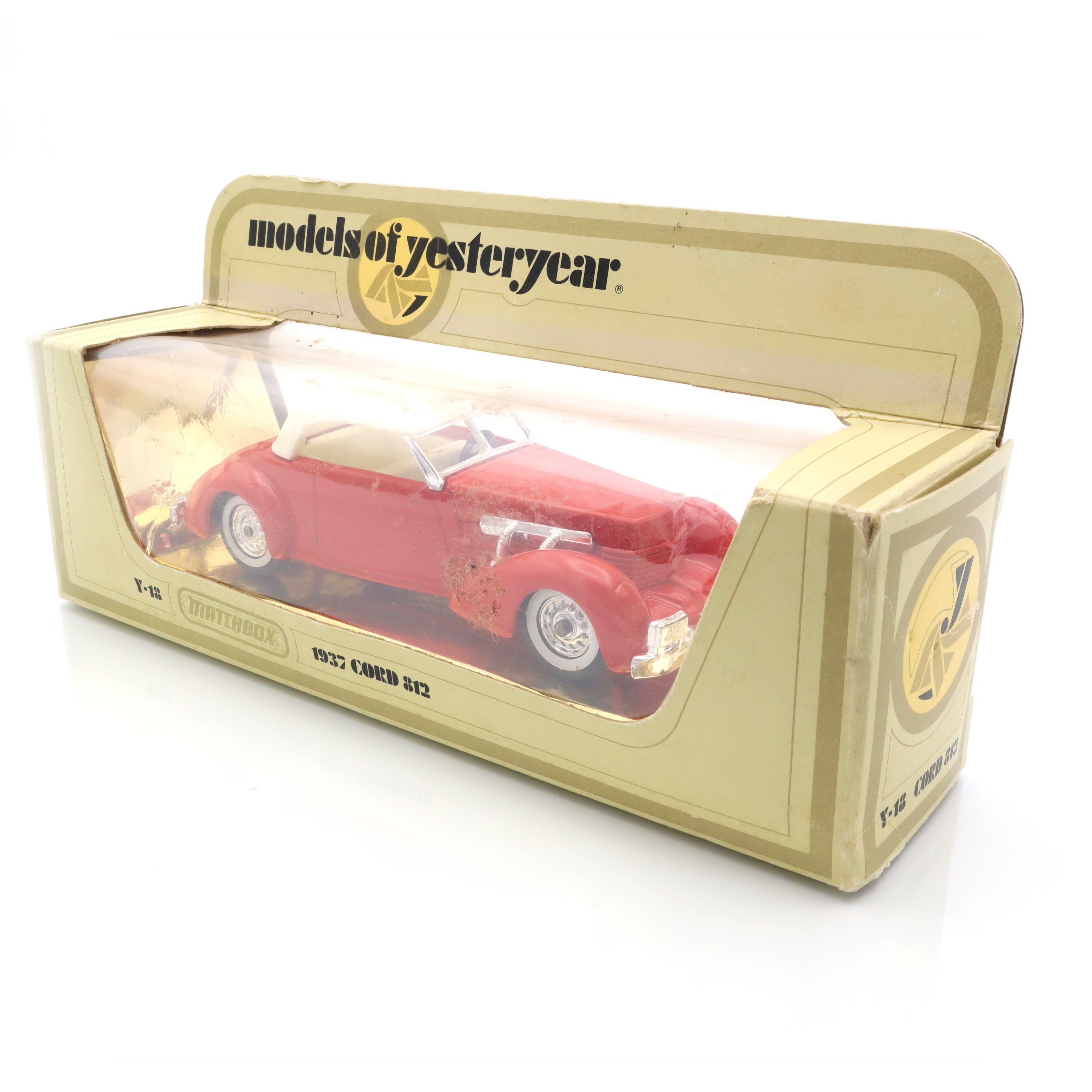 Y-18 1937 Cord 812 - Vintage Collectible - Matchbox Models Of Yesteryear - Die-cast Replica - Classic American Automobile - Rare Antique Toy