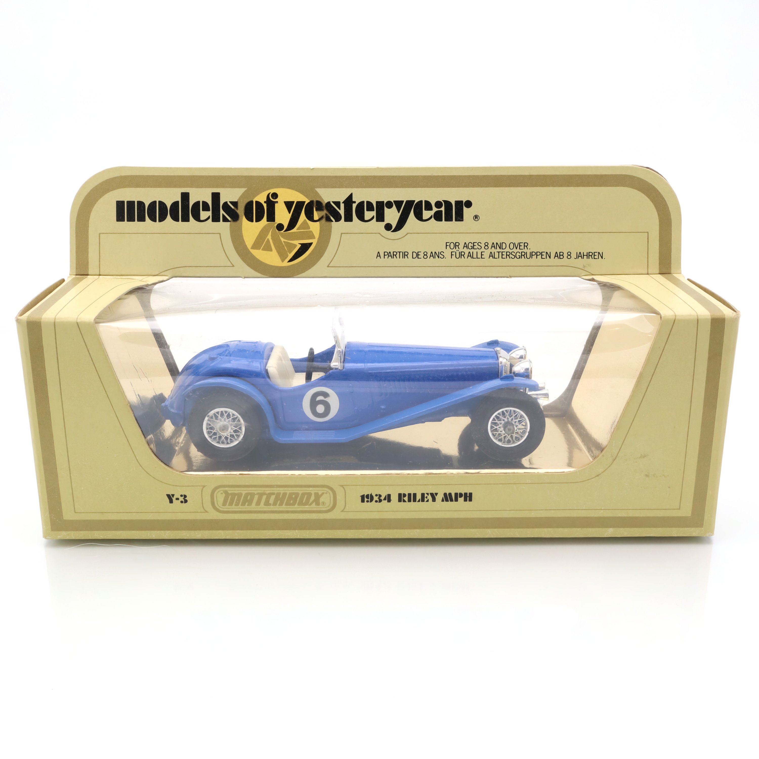 Y-3 1934 Riley MPH - Vintage Diecast Collectible - Classic Car Model - Matchbox Models Of Yesteryear - Detailed Scale Replica