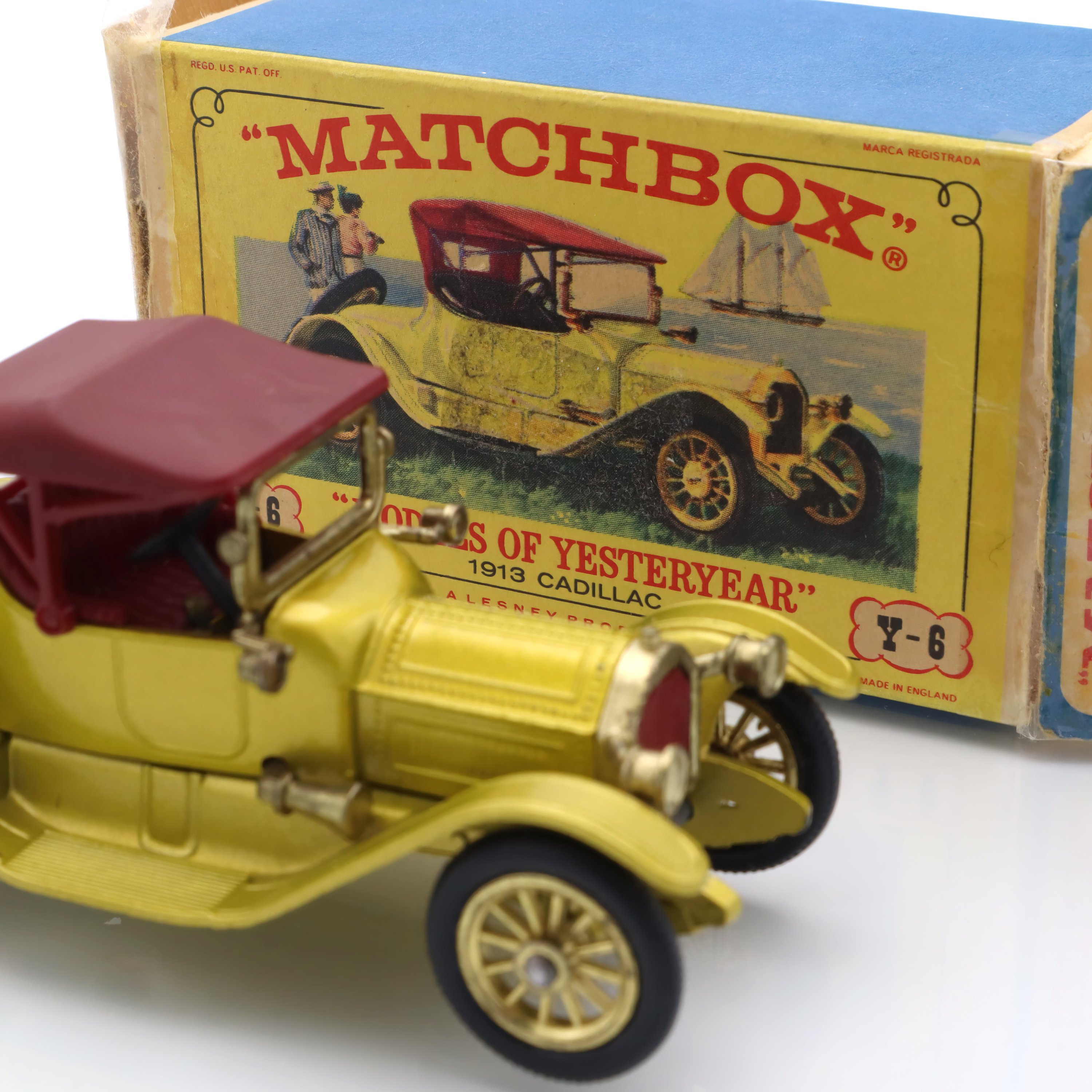 Y-6 1913 Cadillac Roadster - Vintage Diecast Car - Collectible Model - Antique Toy Vehicle - Matchbox Models Of Yesteryear