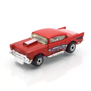Matchbox 4 ’57 Chevy Cherry Bomb - Vintage Diecast Car - Collectible Toy Car - Red Classic Car Model - Retro Matchbox Car