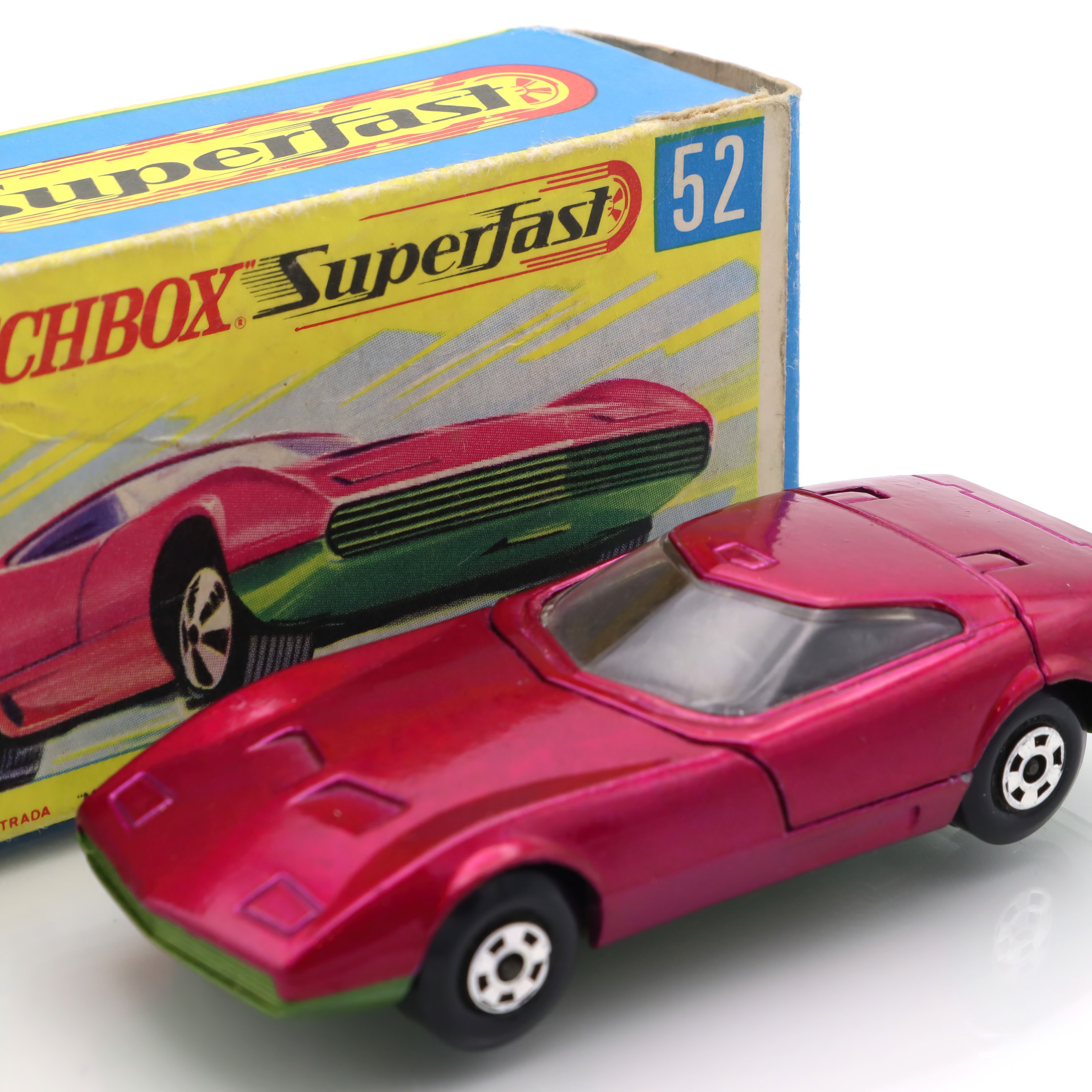 Dodge Charger - Vintage Diecast Collectible - Matchbox Superfast Model 52 - Classic Car Replica - Scale Model Enthusiasts