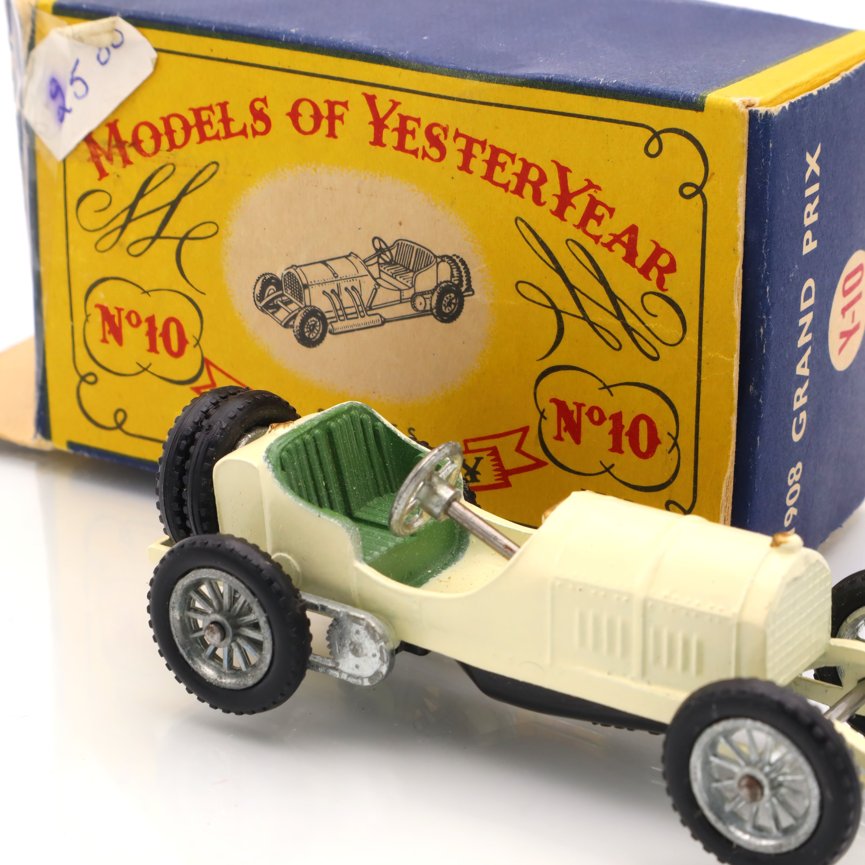 Y-10 1908 Grand Prix - Vintage Diecast Collectible - Matchbox Models Of Yesteryear - Classic Racing Car - Antique Toy Car