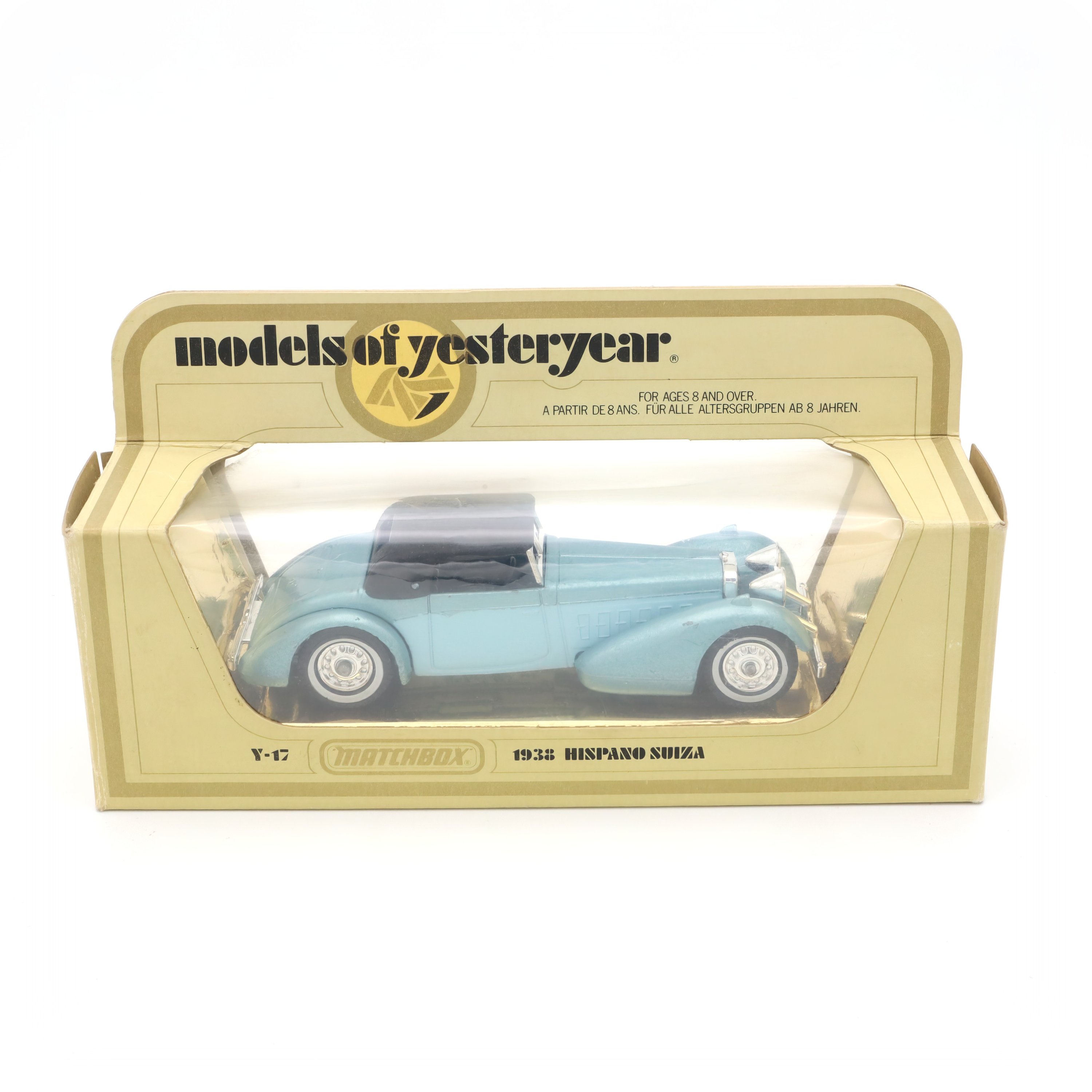 Y-17 Hispano Suiza Blue - Vintage Diecast Car - Collectible Toy Vehicle - Classic Auto Replica - Miniature Car Model