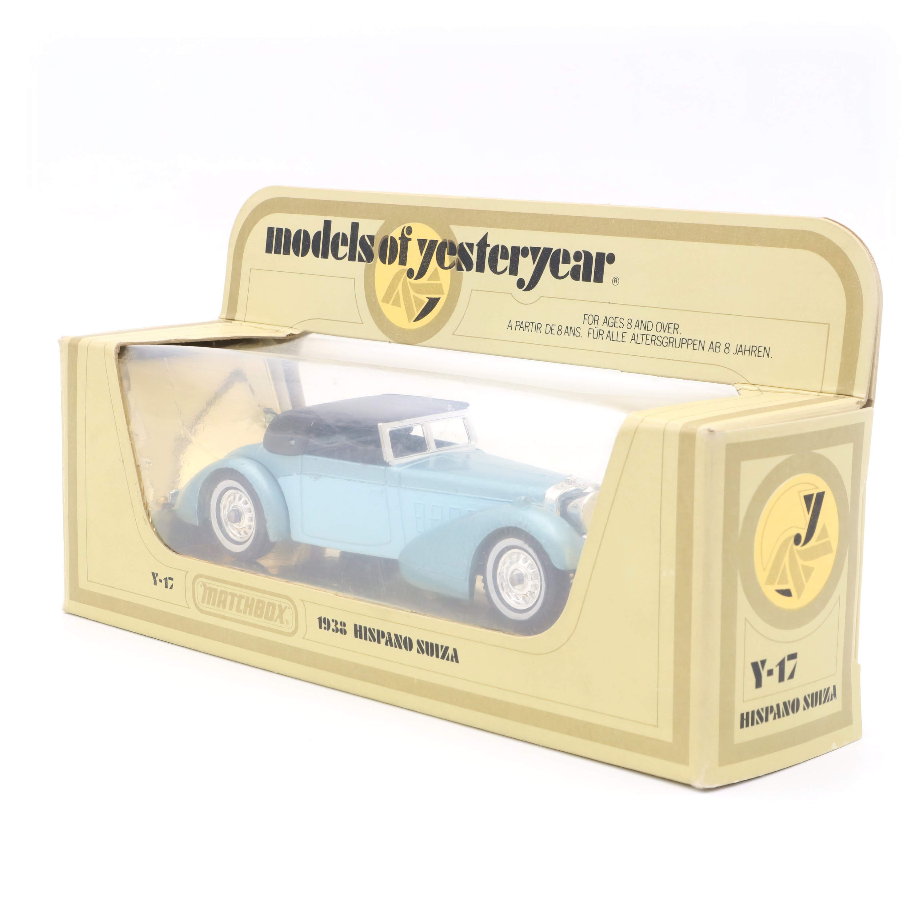 Y-17 Hispano Suiza Blue - Vintage Diecast Car - Collectible Toy Vehicle - Classic Auto Replica - Miniature Car Model