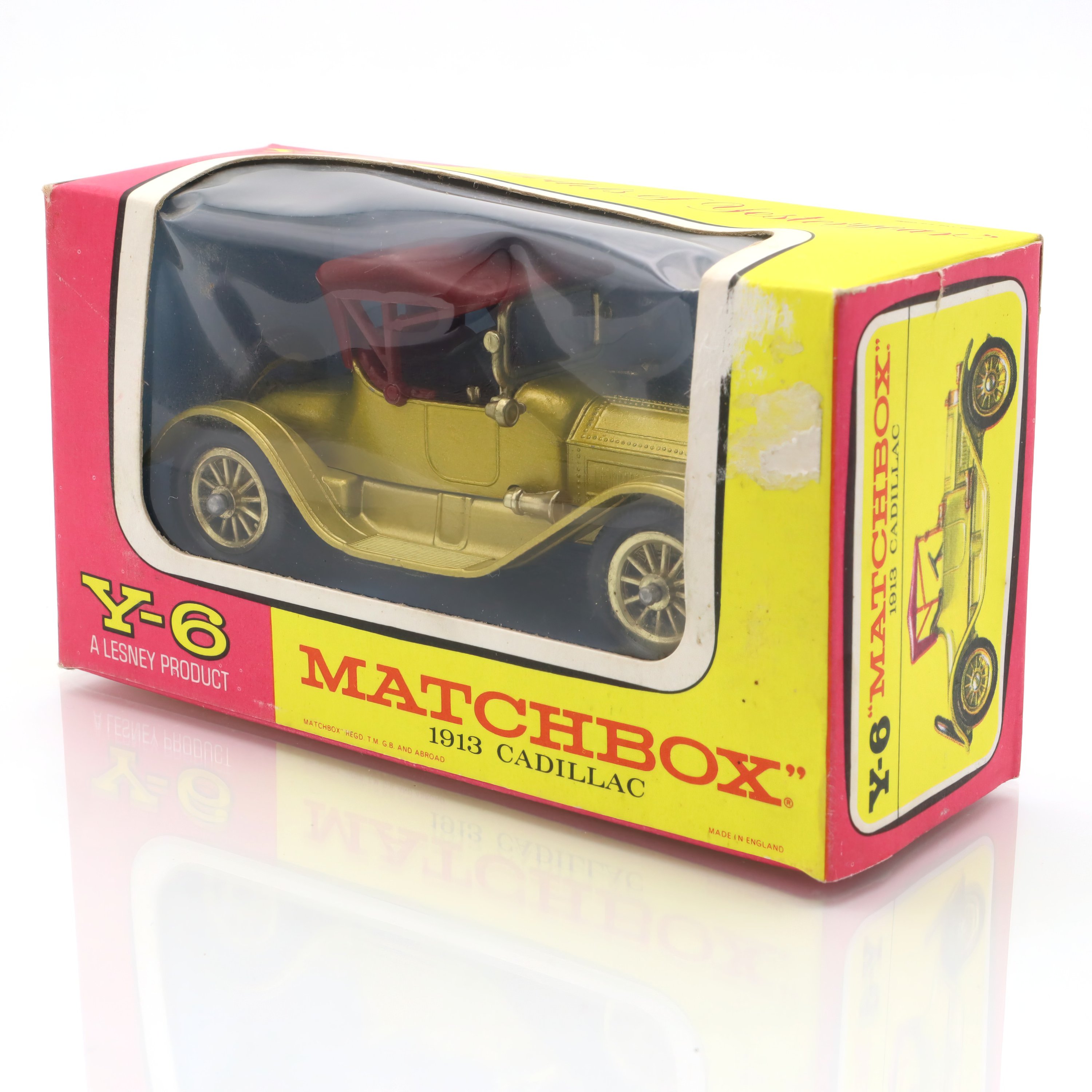 Y-6 1913 Cadillac Roadster - Vintage Collectible - Diecast Model - Classic American Car - Matchbox Models Of Yesteryear - Excellent Detail