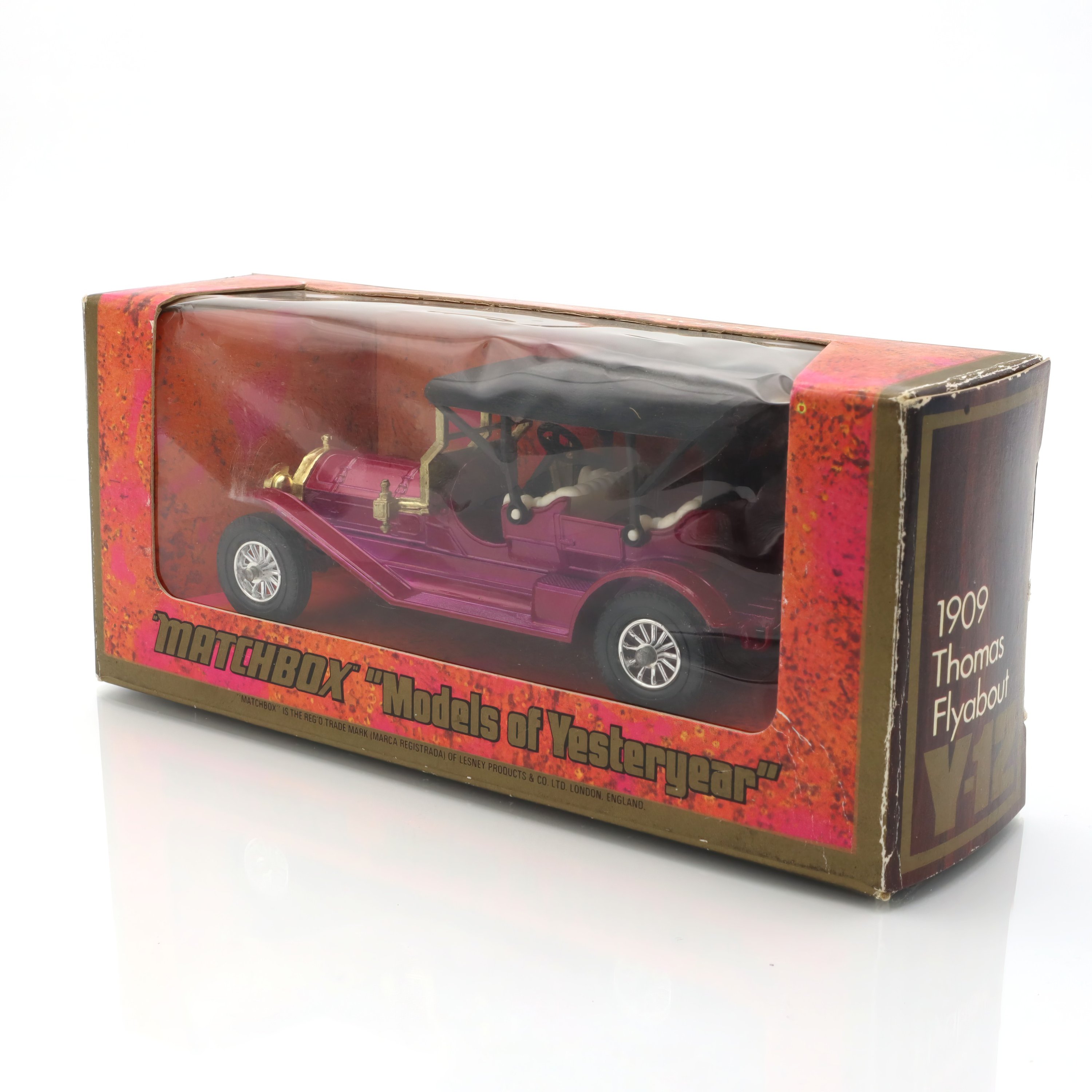Y-12 1912 Thomas Flyabout - Vintage Collectible Toy Car - Diecast Model Vehicle - Antique Matchbox Series - Classic Ford Design