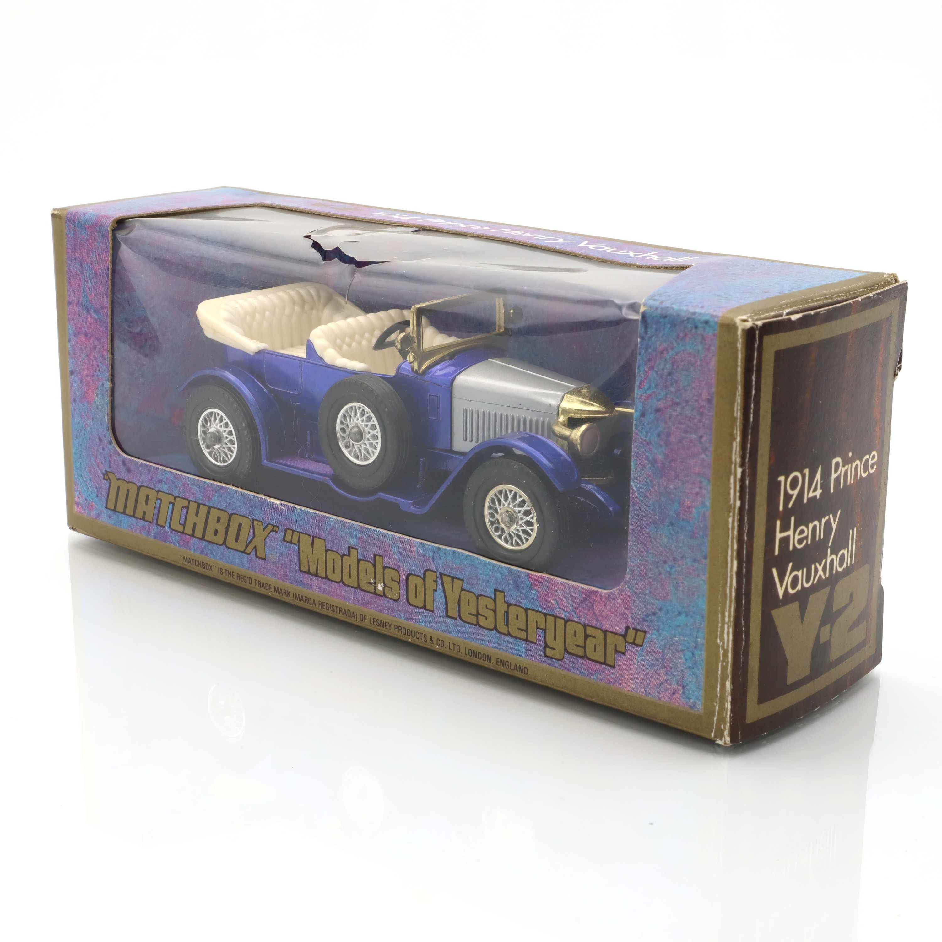 Y-21 Blue Prince Henry Vauxhall - Vintage Collectible Diecast Car - 1911 Model - Classic Toy Vehicle - Limited Edition Model