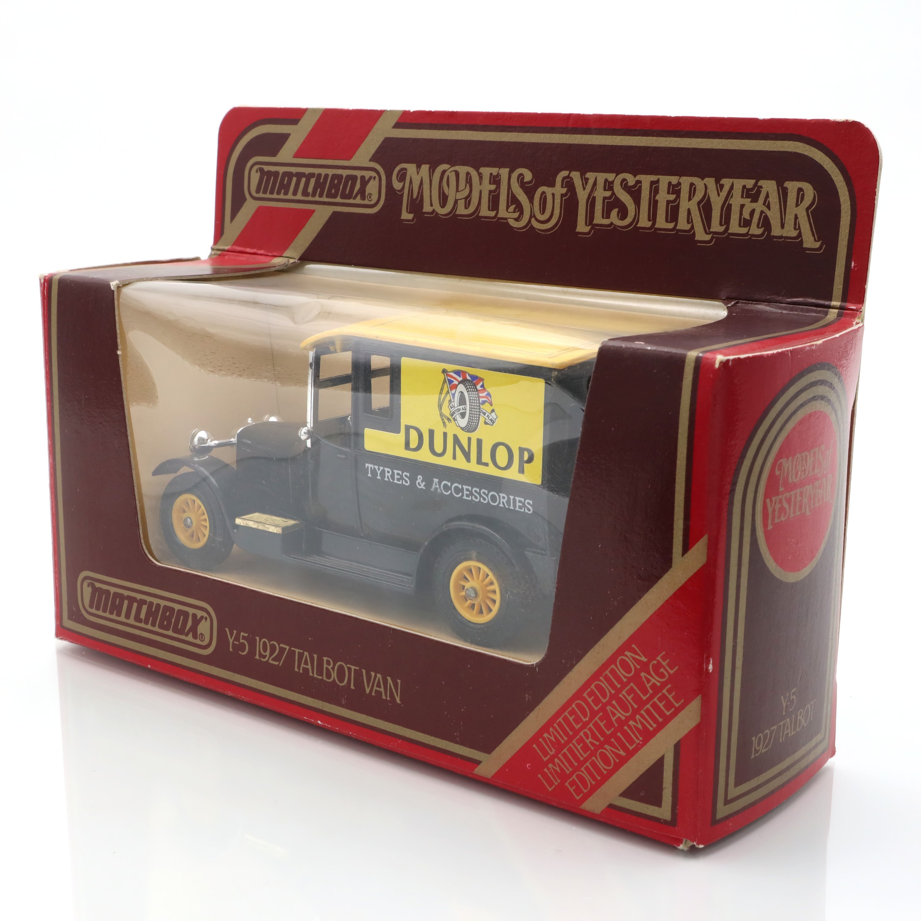 Y-5 Talbot Van Dunlop - Vintage Collectible - Diecast Model - Antique Style Toy - Matchbox Models Of Yesteryear - Classic Vehicle Replica
