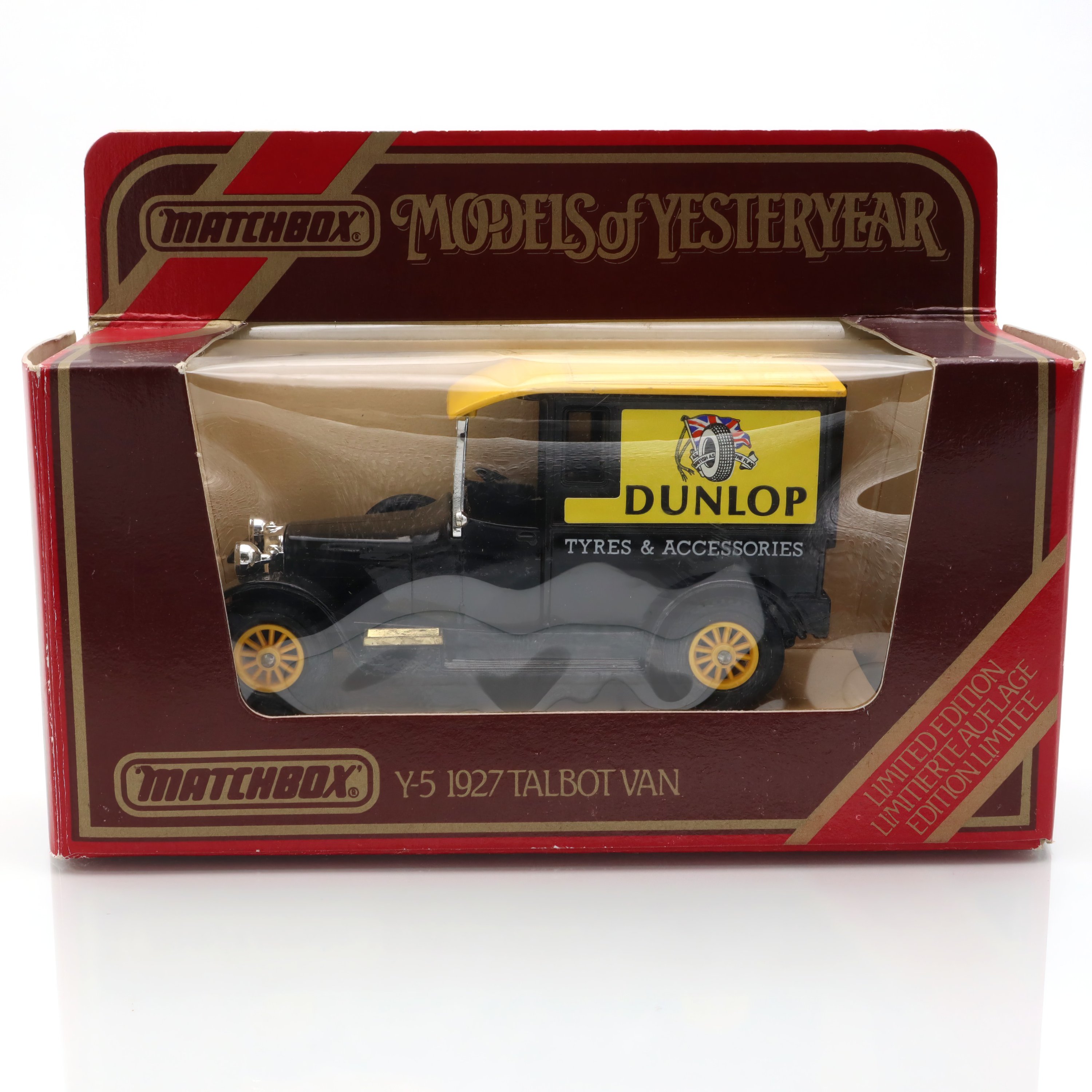 Y-5 Talbot Van Dunlop - Vintage Collectible - Diecast Model - Antique Style Toy - Matchbox Models Of Yesteryear - Classic Vehicle Replica