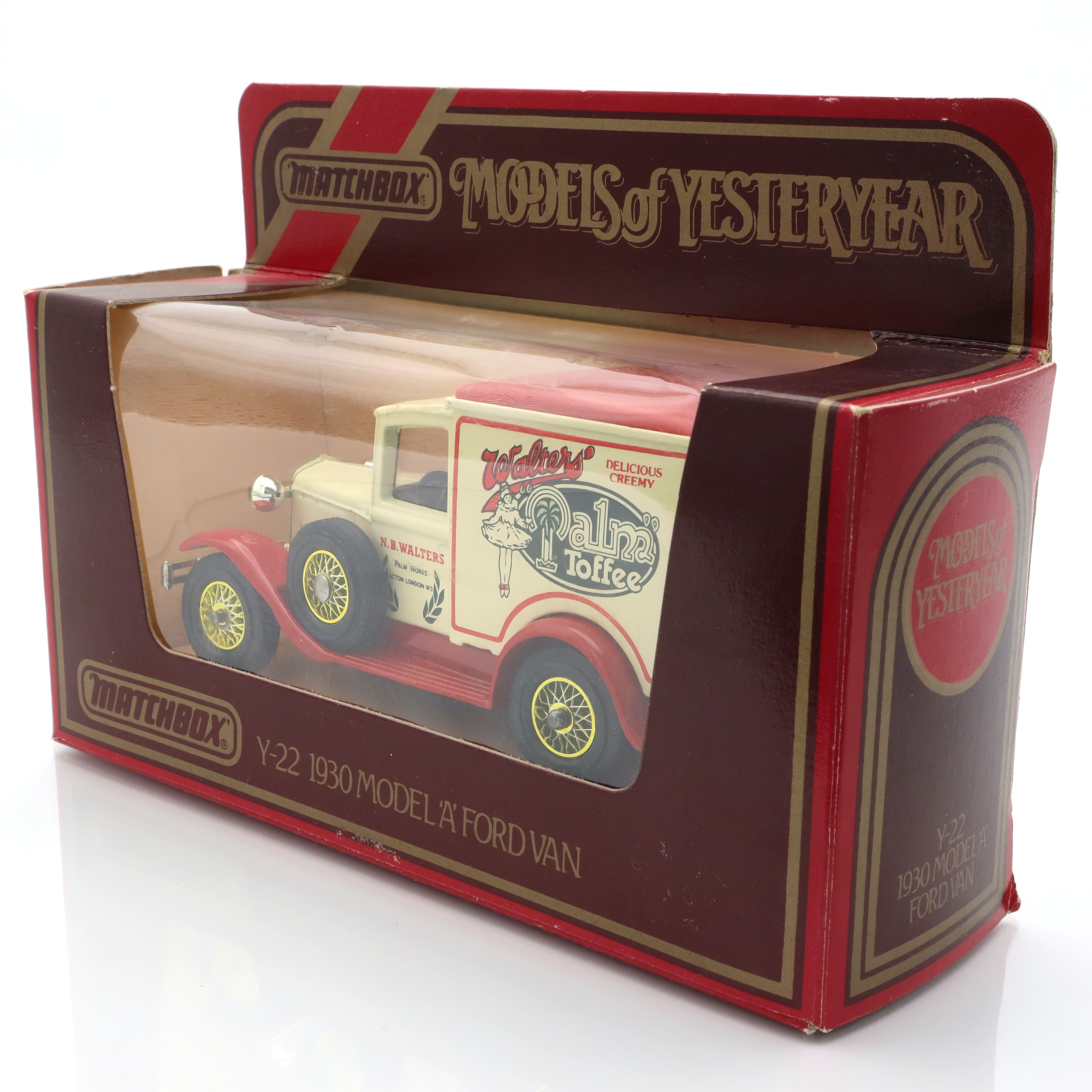 Y-22 Model A Ford Van - Walters - Vintage Diecast Collectible - Classic Toy Car - 1930s Era Model - Rare Matchbox Van