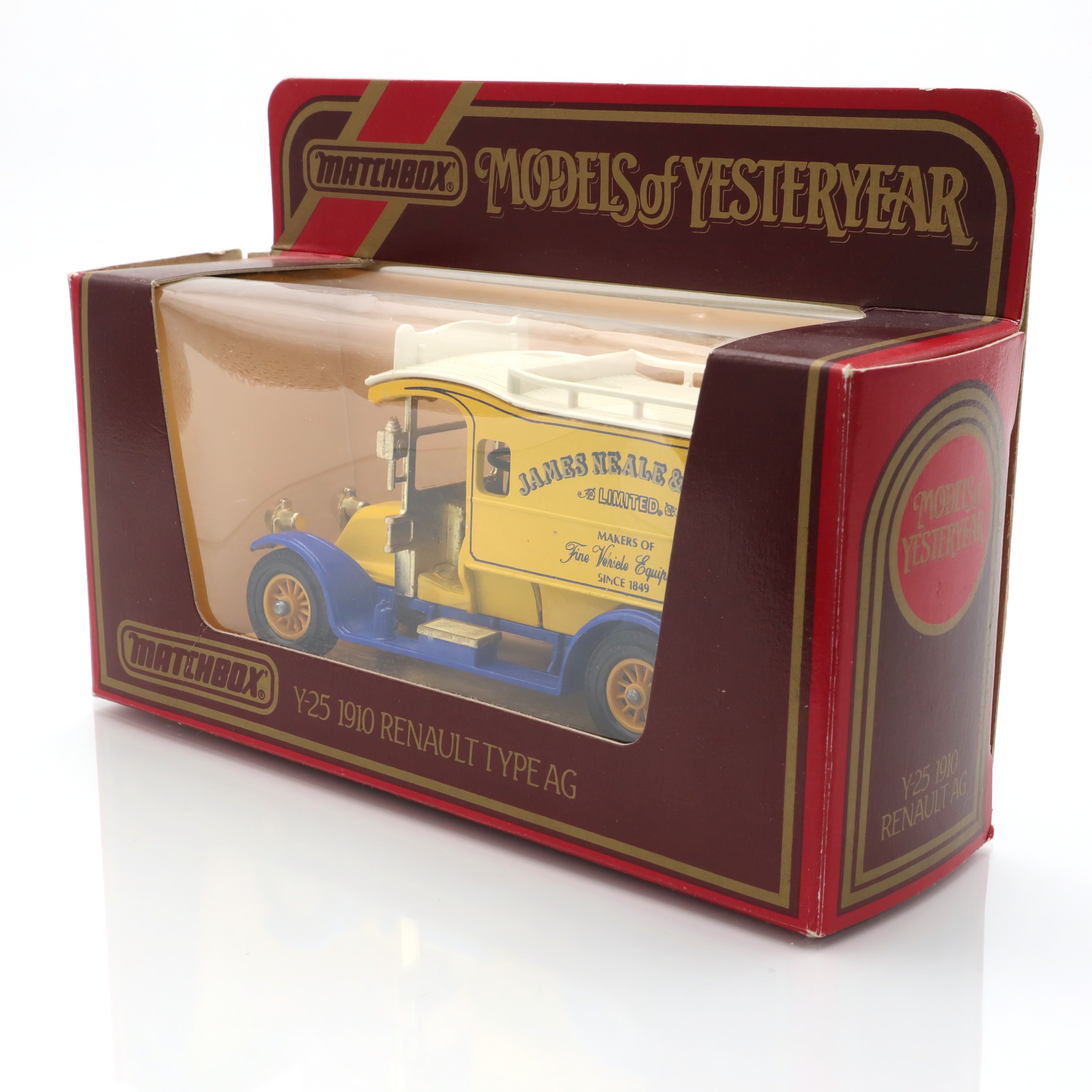 Y-25 1910 Renault James Neale - Vintage Collectible Diecast Car - Detailed Historic Replica - Rare Antique Model