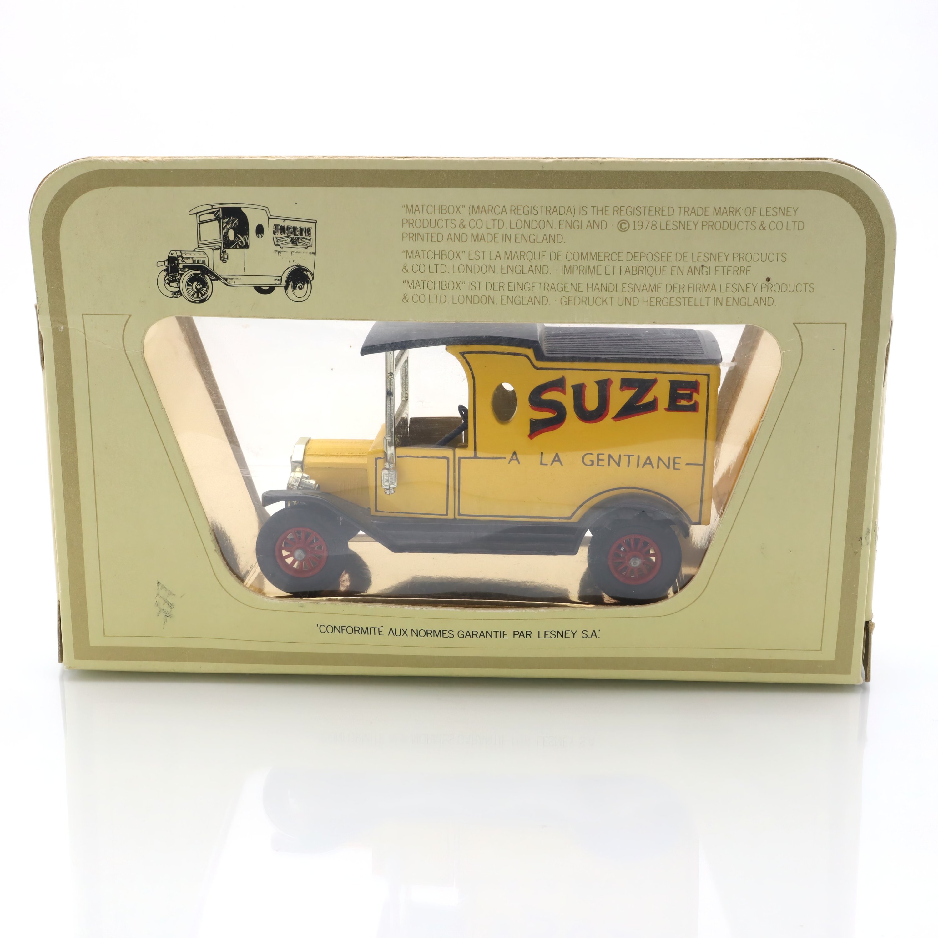 Y-12 1912 Ford Model T Suze Van - Matchbox Models Of Yesteryear Diecast - Antique Collectible - Vintage Toy Car - Classic Automobile