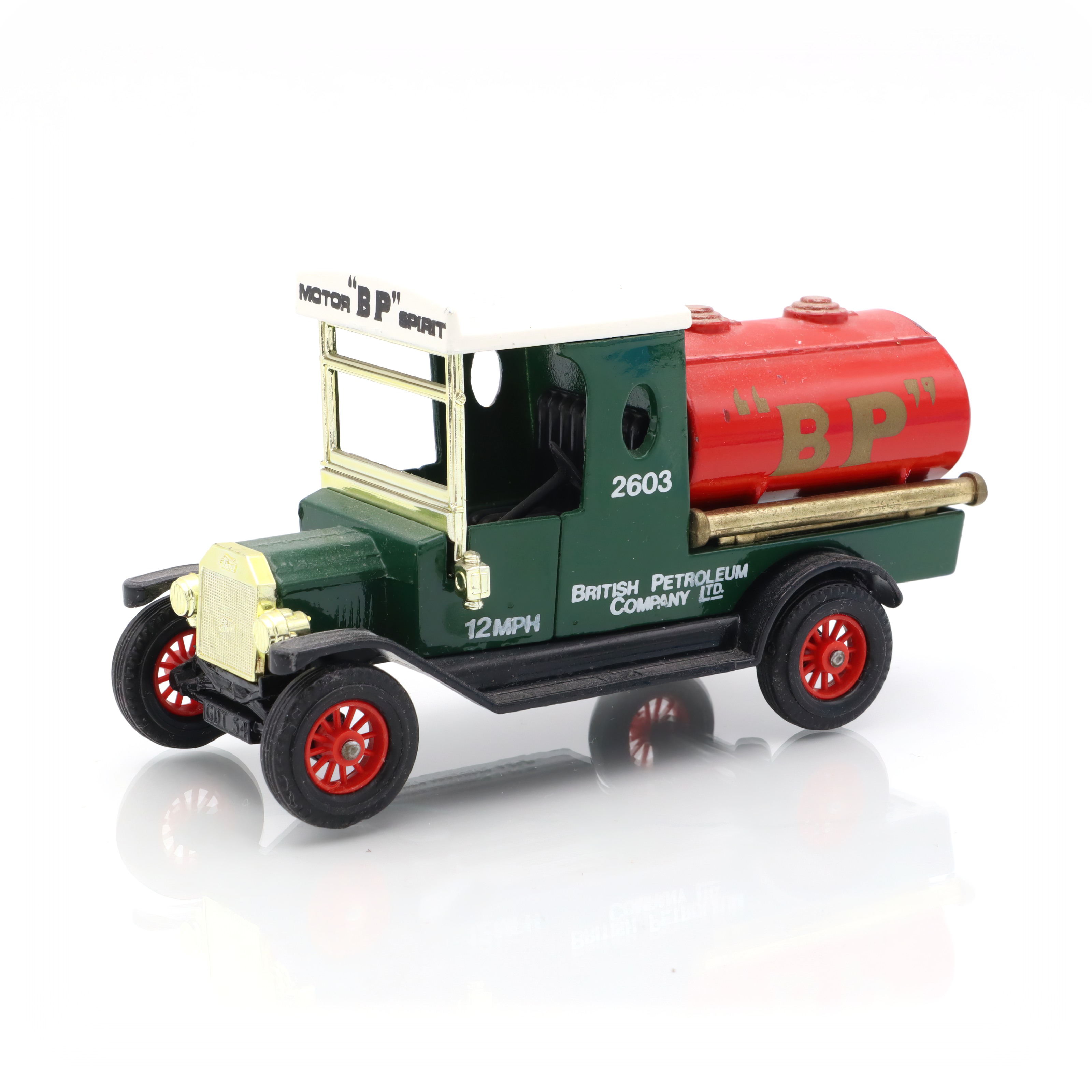 Ford Model BP Spirit Vintage Toy Truck Diecast Collectible Ford Model BP Spirit vintage toy truck diecast collectible with British Petroleum branding and red tanker