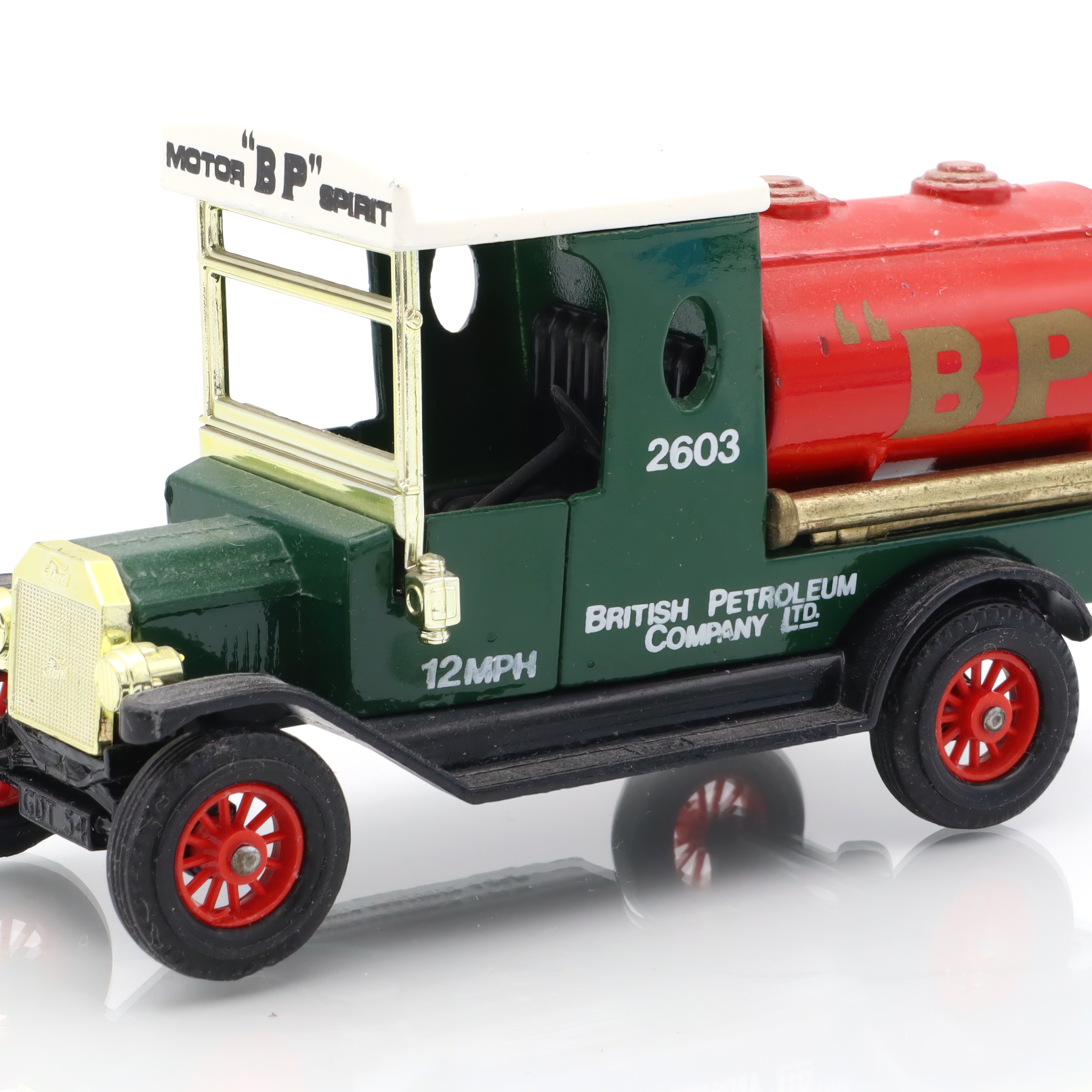 Ford Model BP Spirit Tanker Diecast Truck Detailed View Thumbnail for Ford Model-T BP - Vintage Car Memorabilia - Antique Automotive Collectible - Classic Car Decor - Models Of Yesteryear