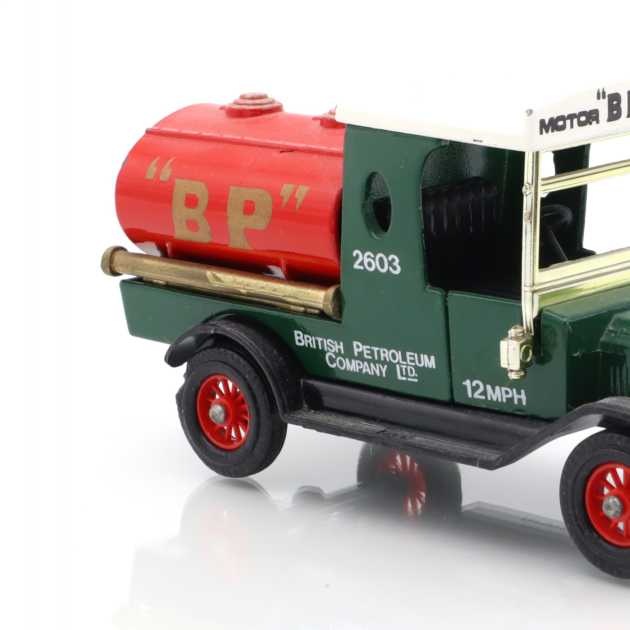 Ford Model BP Tanker Truck Diecast Detailed View Thumbnail for Ford Model-T BP - Vintage Car Memorabilia - Antique Automotive Collectible - Classic Car Decor - Models Of Yesteryear