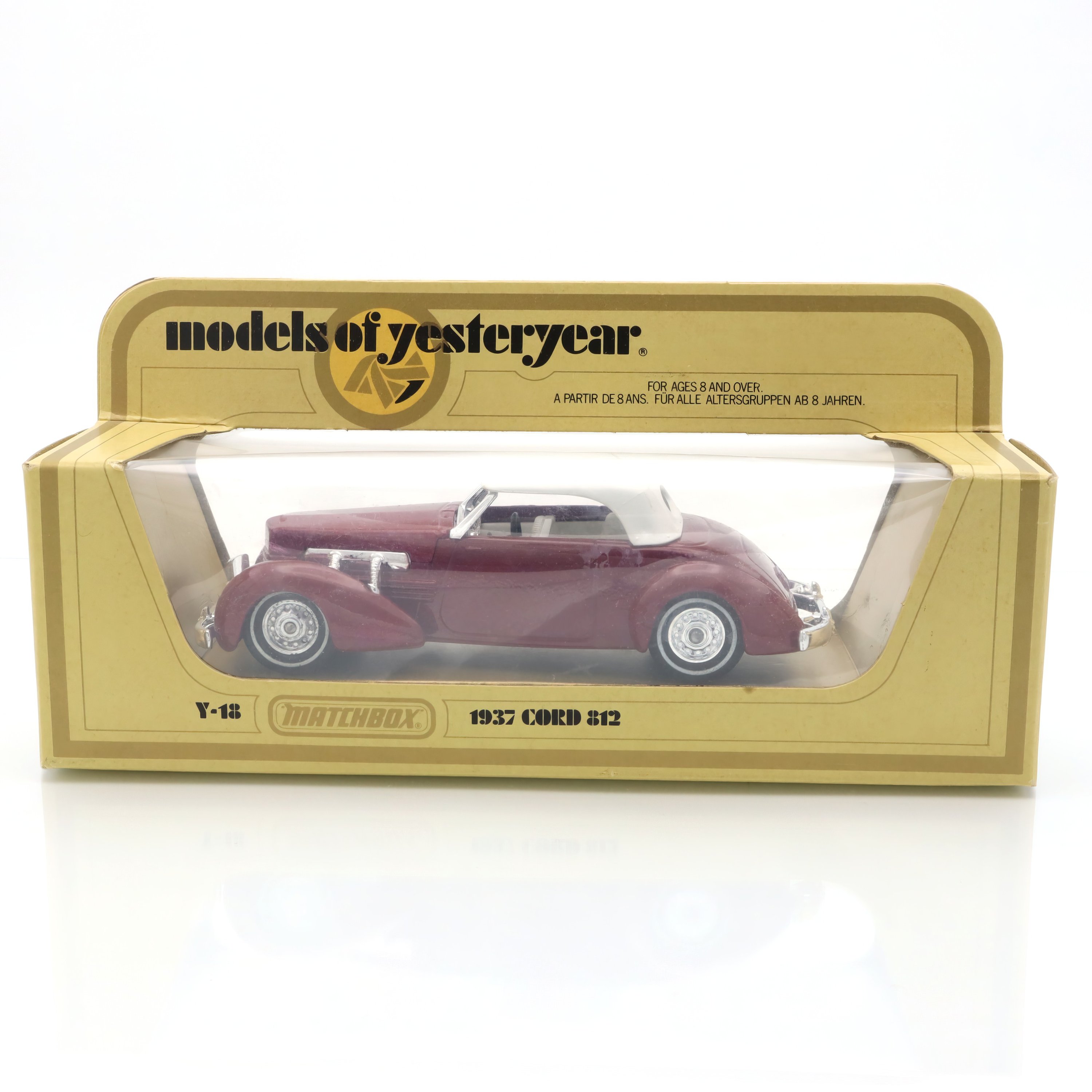 Y-18 1937 Cord 812 - Vintage Diecast Car - Collectible Model - Classic Automotive Replica - Historic Vehicle Toy - Diecast Metal Model