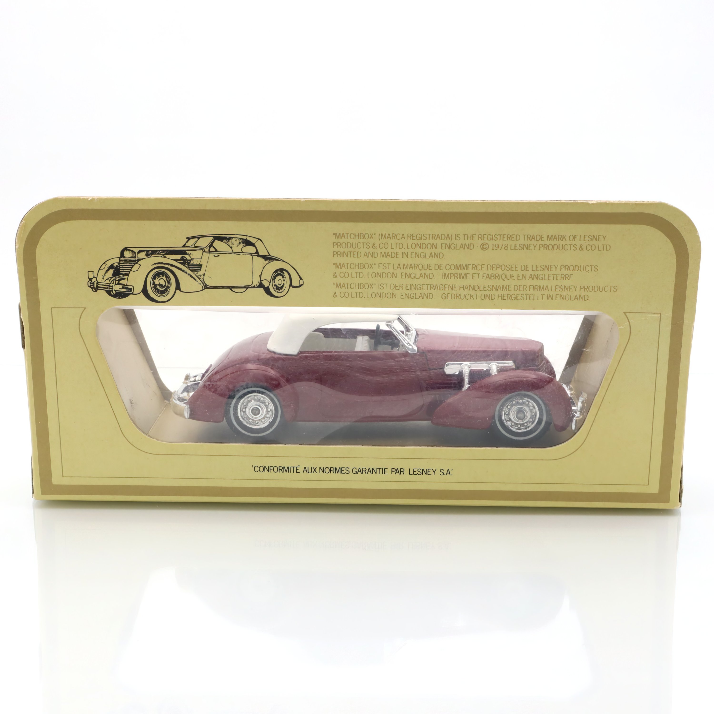 Y-18 1937 Cord 812 - Vintage Diecast Car - Collectible Model - Classic Automotive Replica - Historic Vehicle Toy - Diecast Metal Model