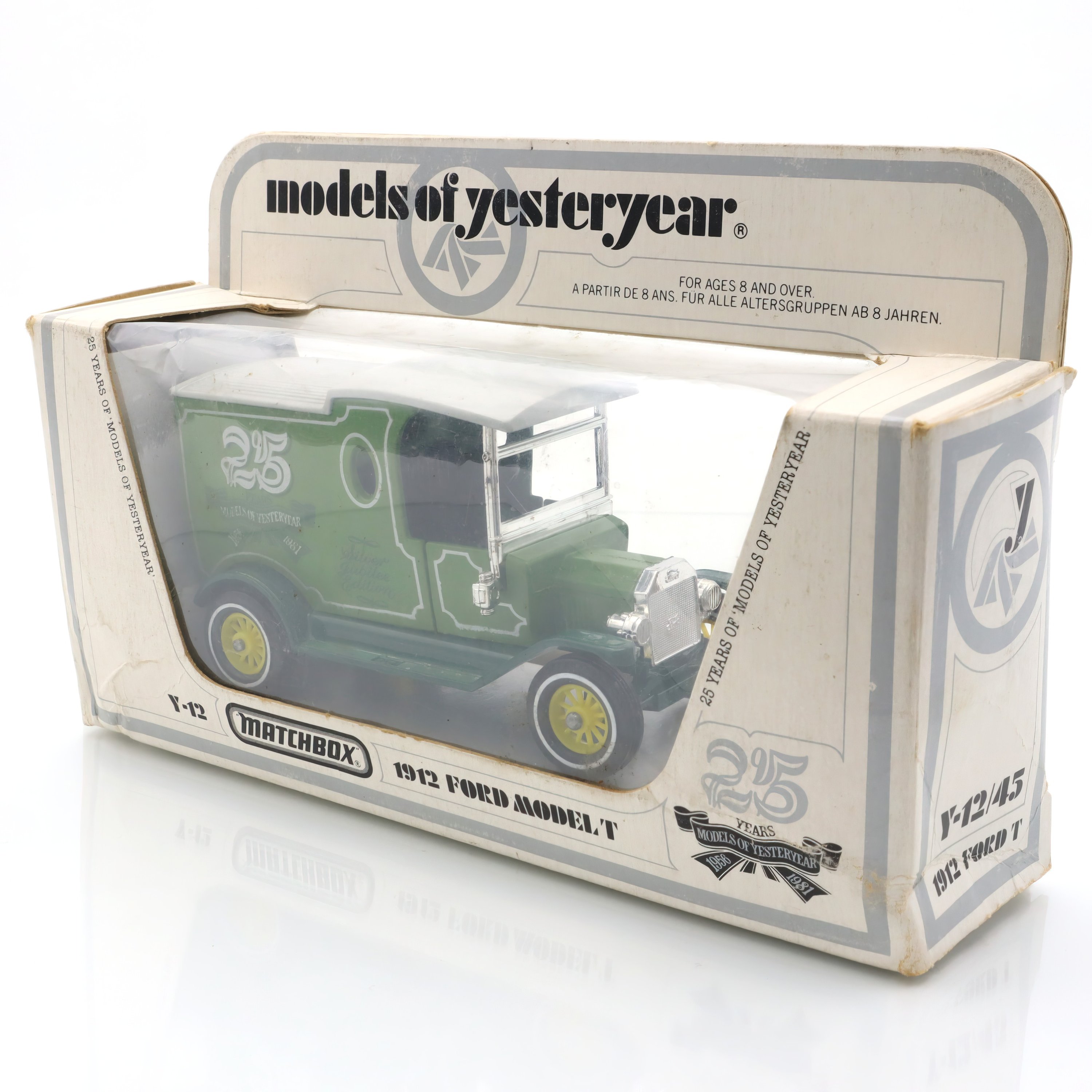Y-12 1912 Ford Model T - Matchbox Models Of Yesteryear Diecast - Silver Jubilee Edition - 25 Years MOY - Collector’s Item
