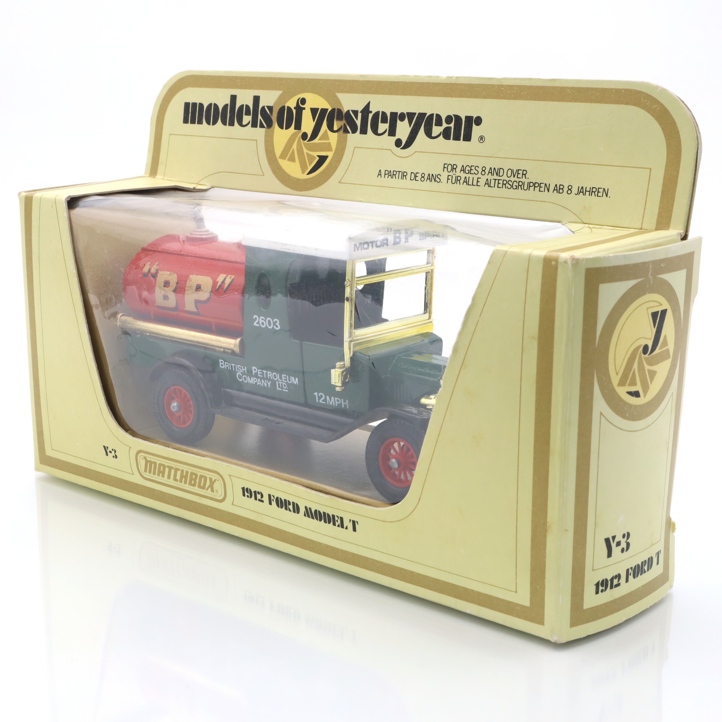 Y-3 1912 Ford Model T BP Tanker - Vintage Diecast Collectible - Antique Toy Car Replica - Classic Model Vehicle