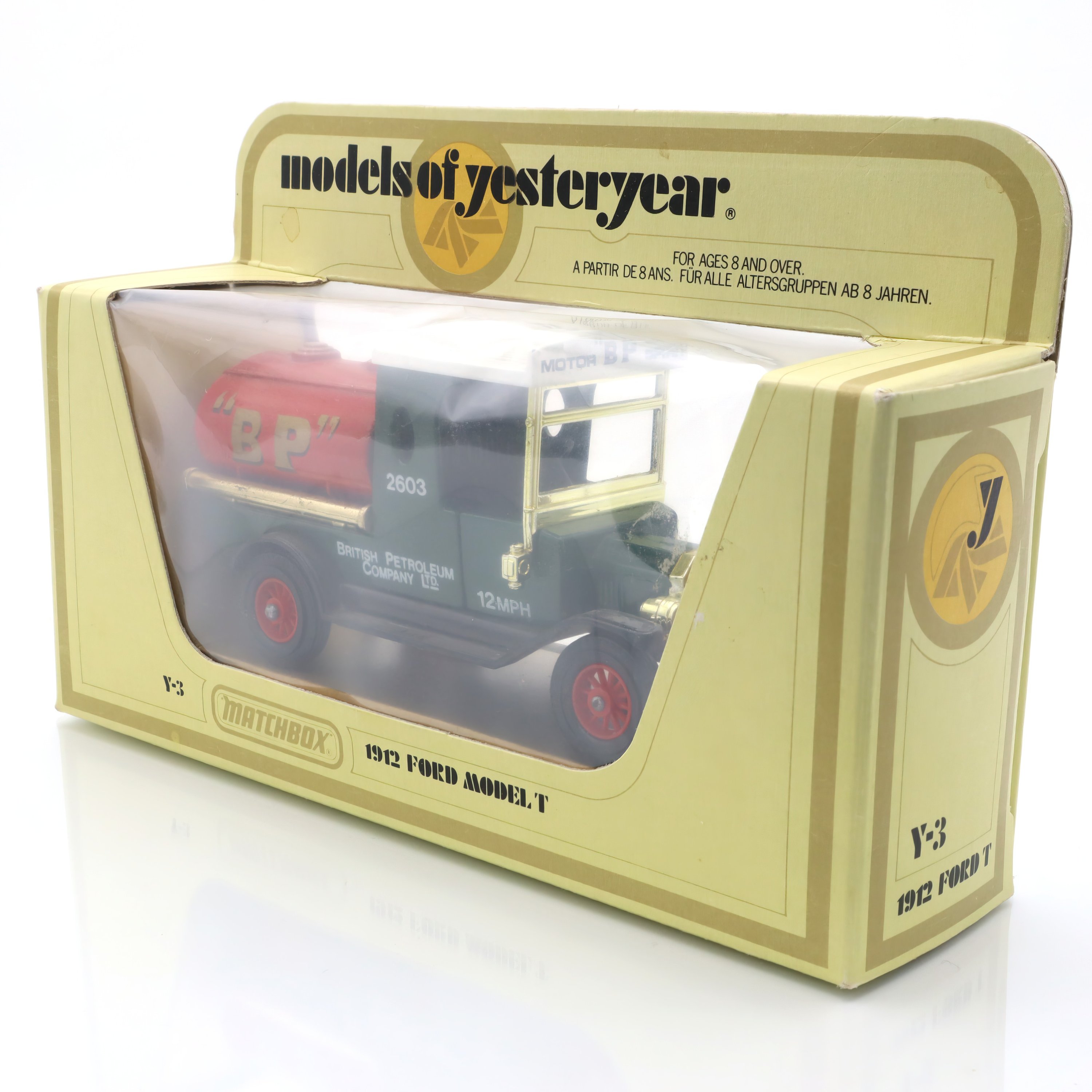 Y-3 1912 Ford Model-T BP Tanker - Diecast Collectible - Vintage Gas Truck - Antique Style Vehicle - Classic Petro Model