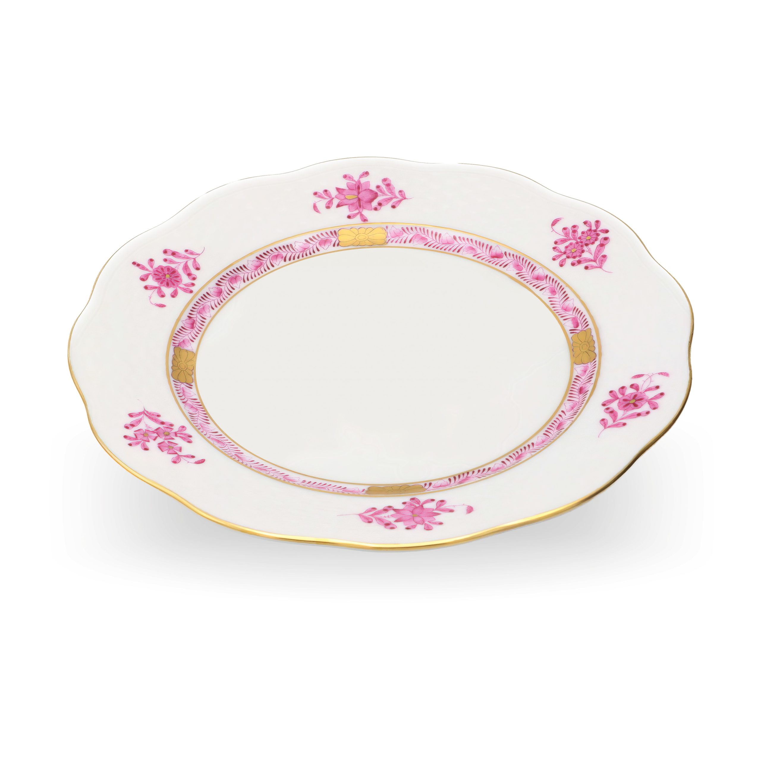 Herend Hungary Raspberry Chinese Bouquet Apponyi Tea Cup - Saucer - Desert Plate Set