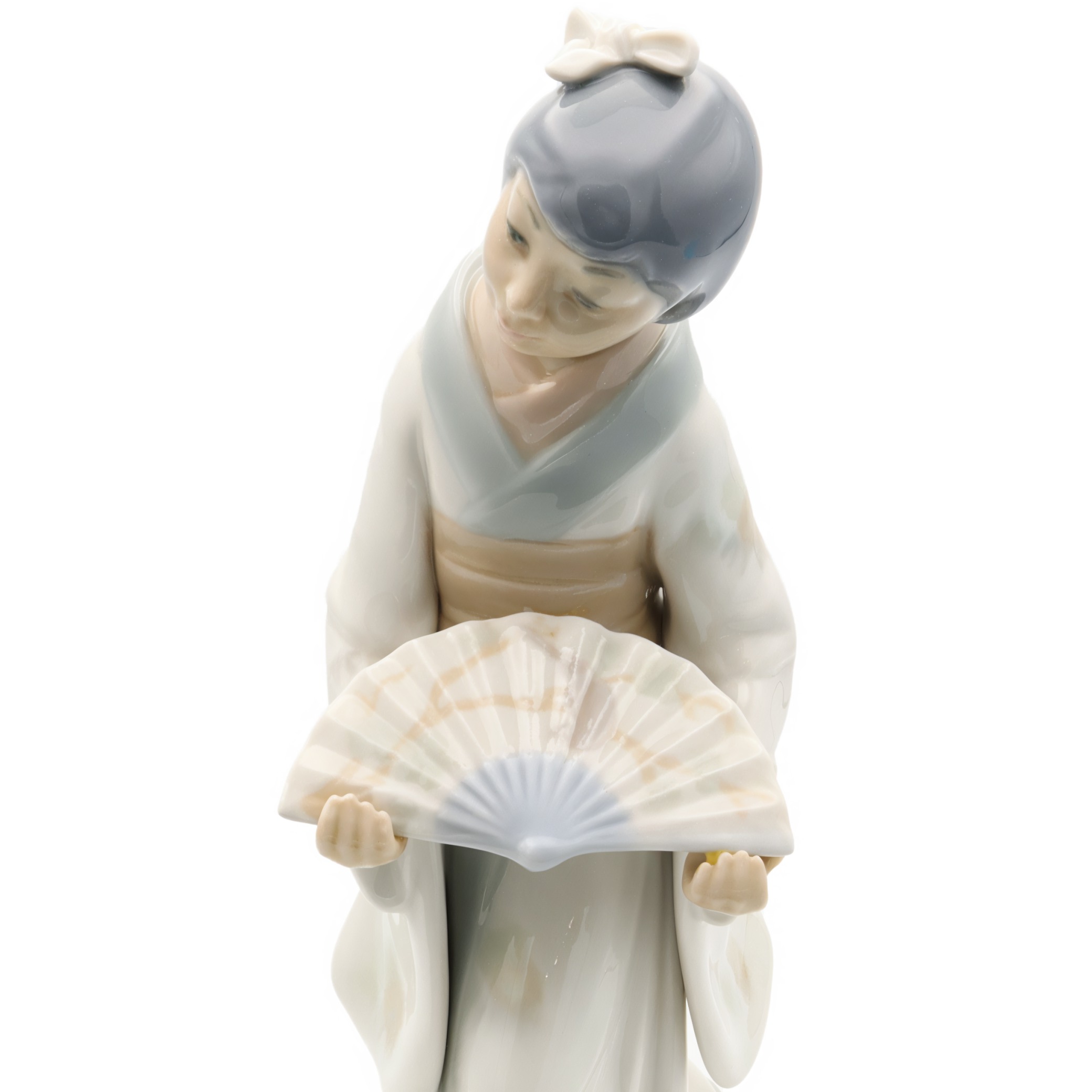 Lladro NAO Geisha Doll Porcelain Figurine Detailed View Thumbnail for Lladro NAO Geisha Doll Handmade Porcelain Figurine - Vintage Collectible Sculpture - Oriental Decor - Japanese Figurine