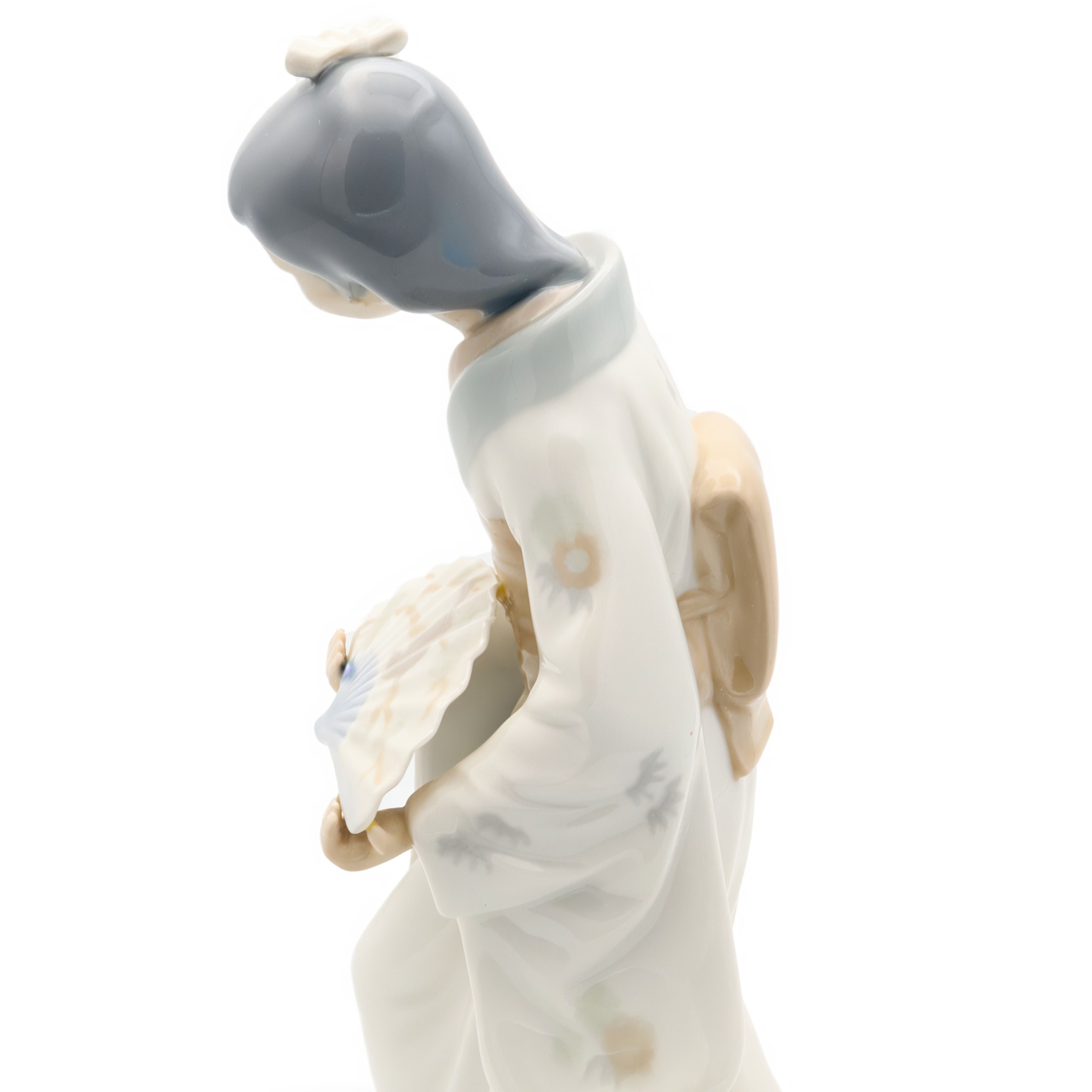 Lladro NAO Geisha Doll Porcelain Figurine Detailed View Thumbnail for Lladro NAO Geisha Doll Handmade Porcelain Figurine - Vintage Collectible Sculpture - Oriental Decor - Japanese Figurine