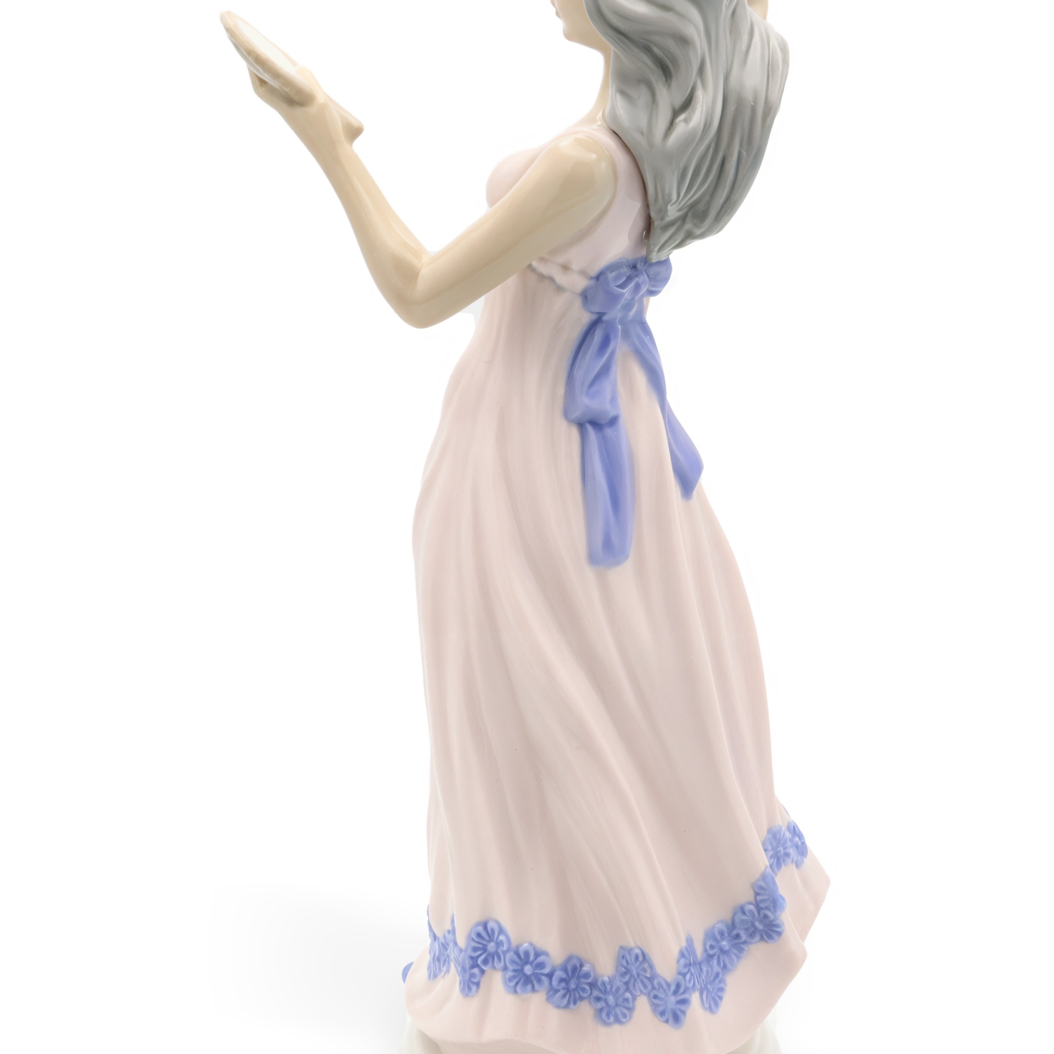 Thumbnail for Vintage Porcelain Doll - Elegant Woman Combing Her Hair - Tengra Spanish Hand Made Figurine - Collectible Porcelain Figurine