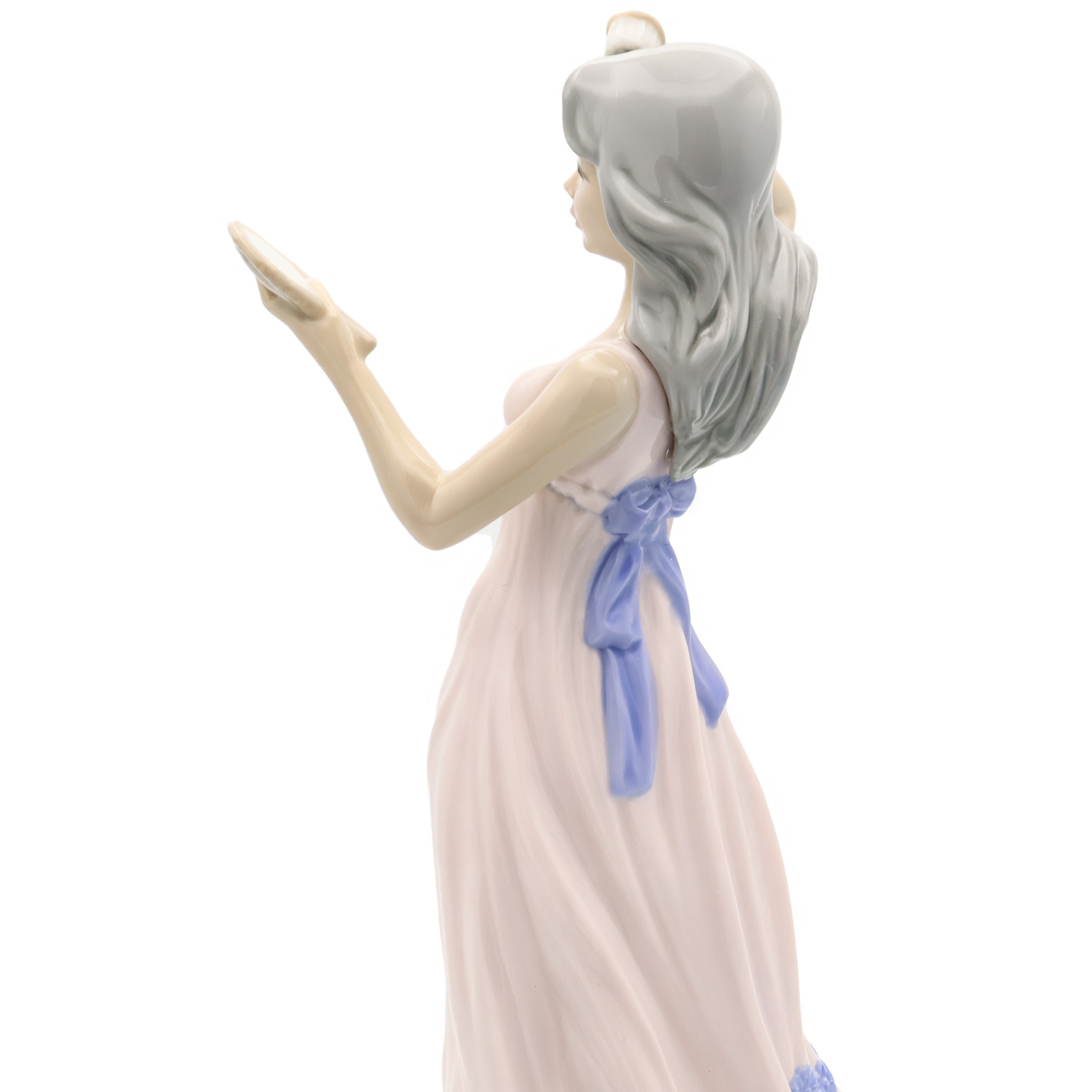 Thumbnail for Vintage Porcelain Doll - Elegant Woman Combing Her Hair - Tengra Spanish Hand Made Figurine - Collectible Porcelain Figurine