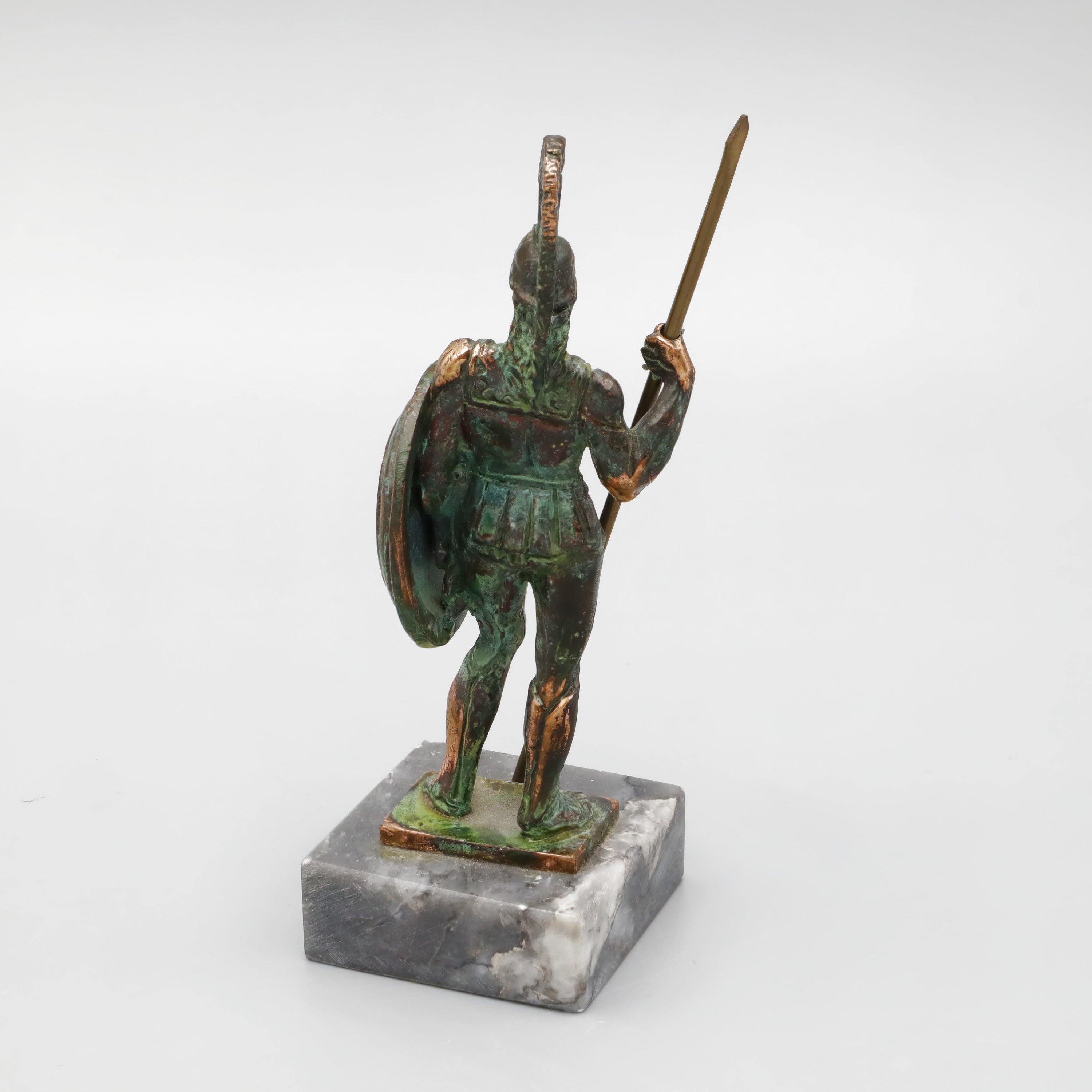Achilles The Invincible - Solid Bronze Greek Hero Sculpture With Helmet And Armor - Ancient Greek Decor - Mythology Art - Trojan War Statue