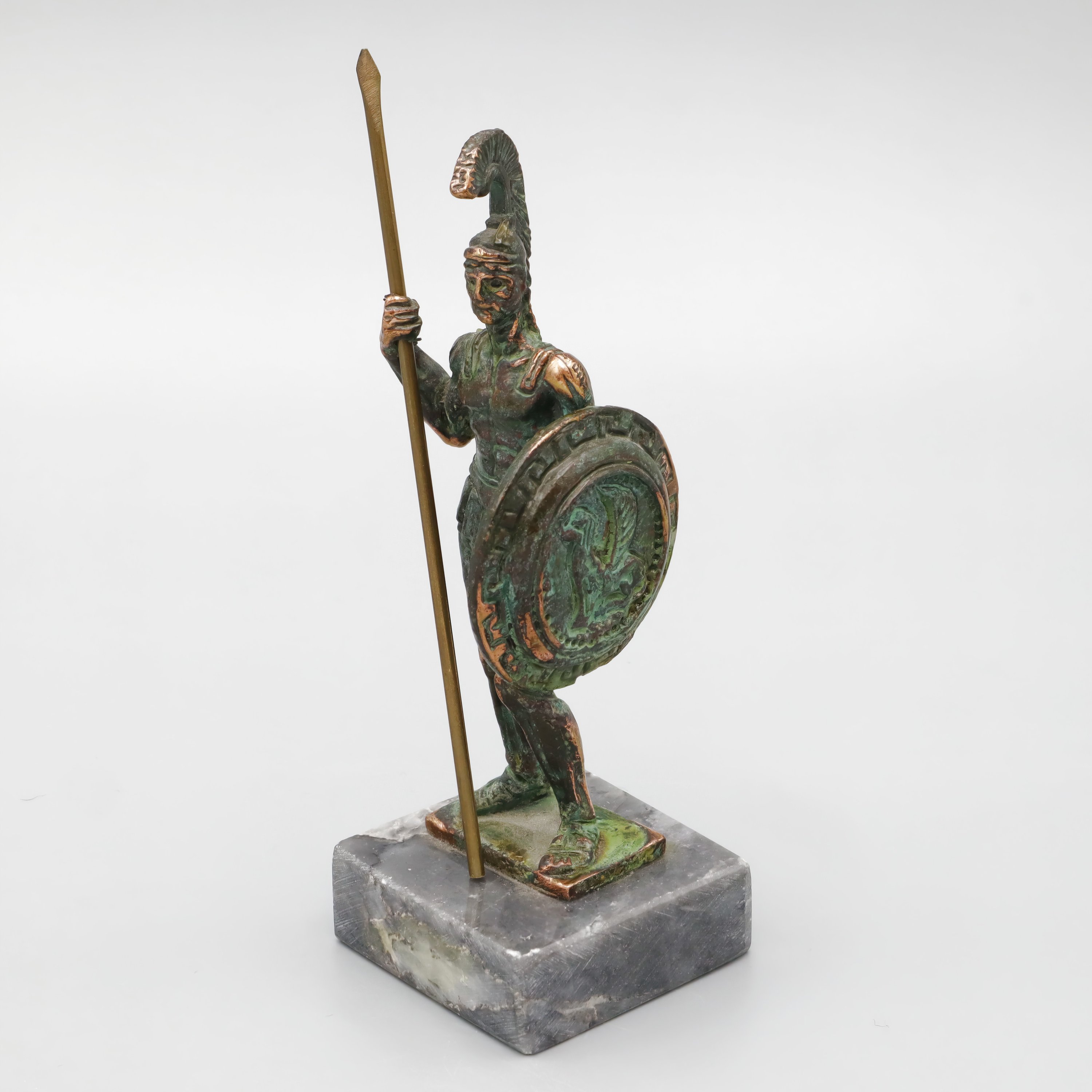 Achilles The Invincible - Solid Bronze Greek Hero Sculpture With Helmet And Armor - Ancient Greek Decor - Mythology Art - Trojan War Statue