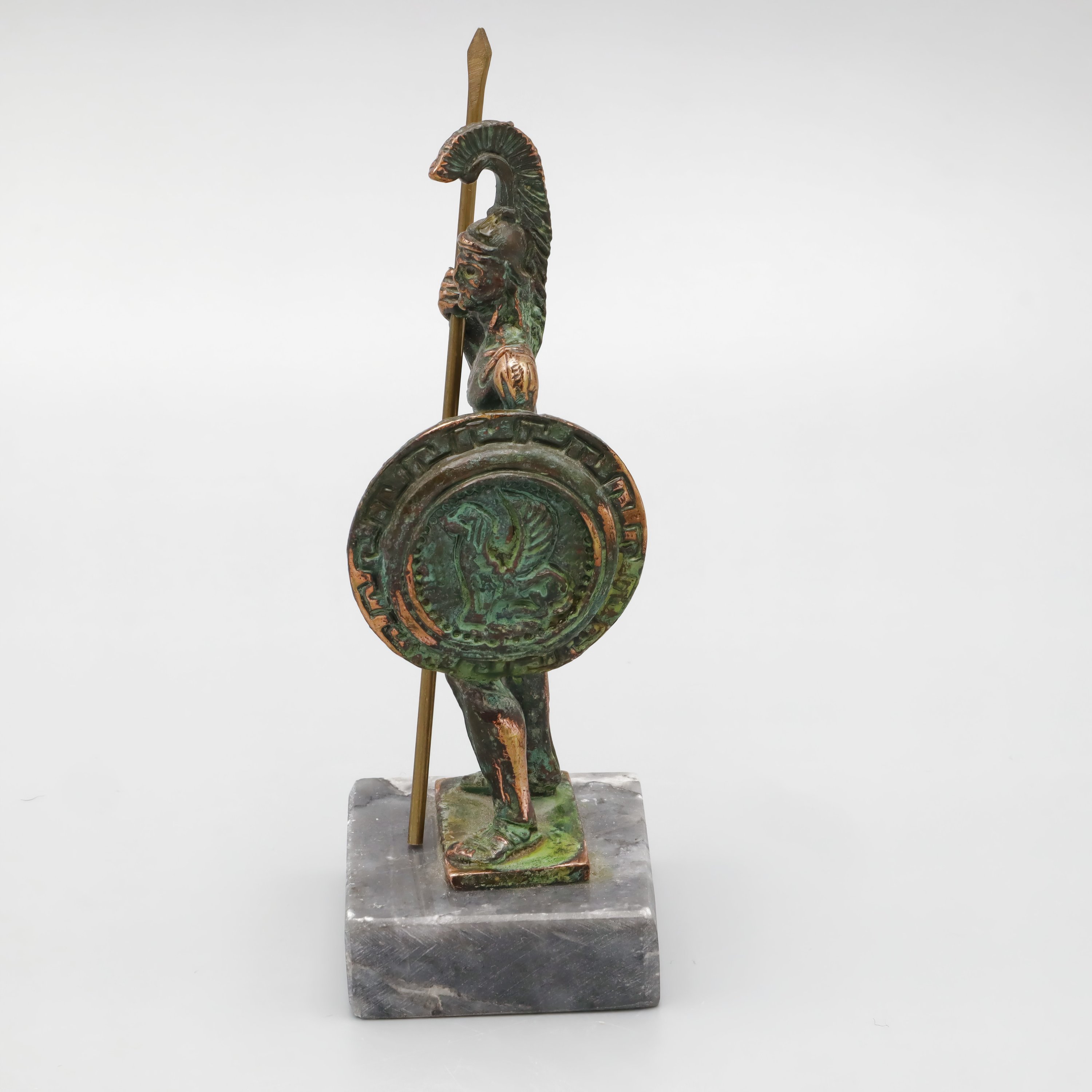 Achilles The Invincible - Solid Bronze Greek Hero Sculpture With Helmet And Armor - Ancient Greek Decor - Mythology Art - Trojan War Statue