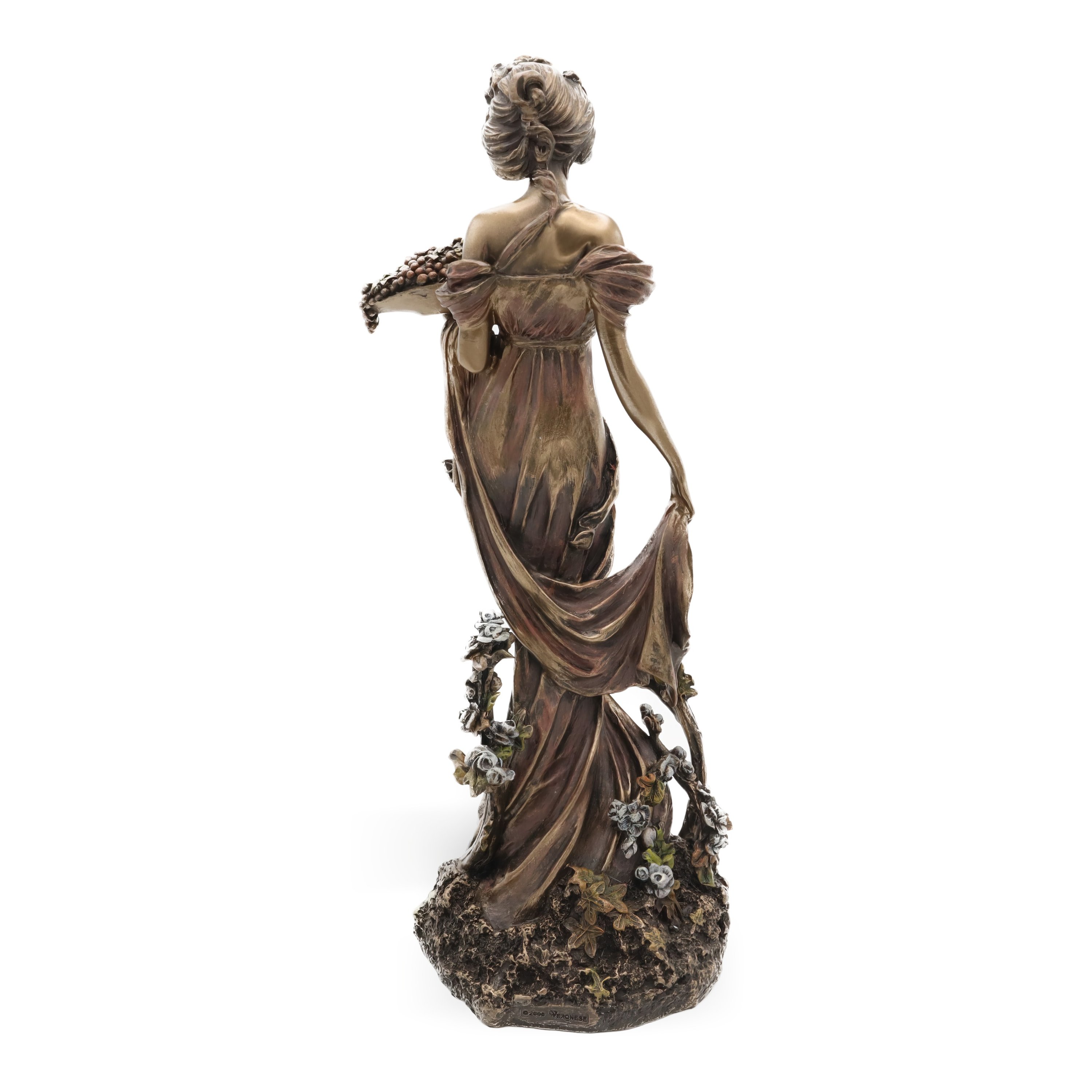 Alphonse Mucha Art Nouveau Statue - Bronze Coated Elegant Woman Figurine Nymph Statue Veronese Collection (Retired)