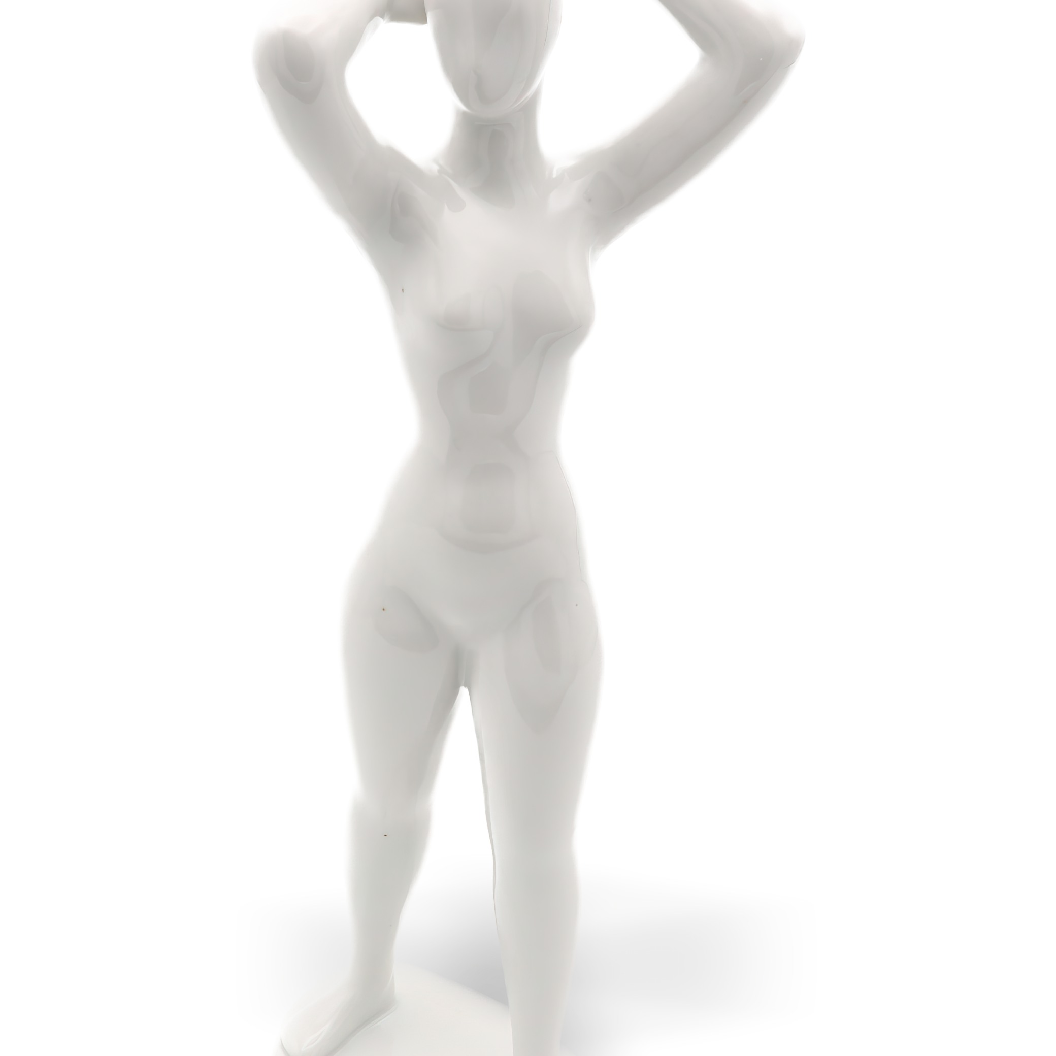 Art Deco Woman Statue Detailed View Thumbnail for Art Deco Woman Statue - Lady Combing Her Hair - Hand Made Porcelain Figurine - Very Rare - Vintage Home Decor - Collectible Female Figure