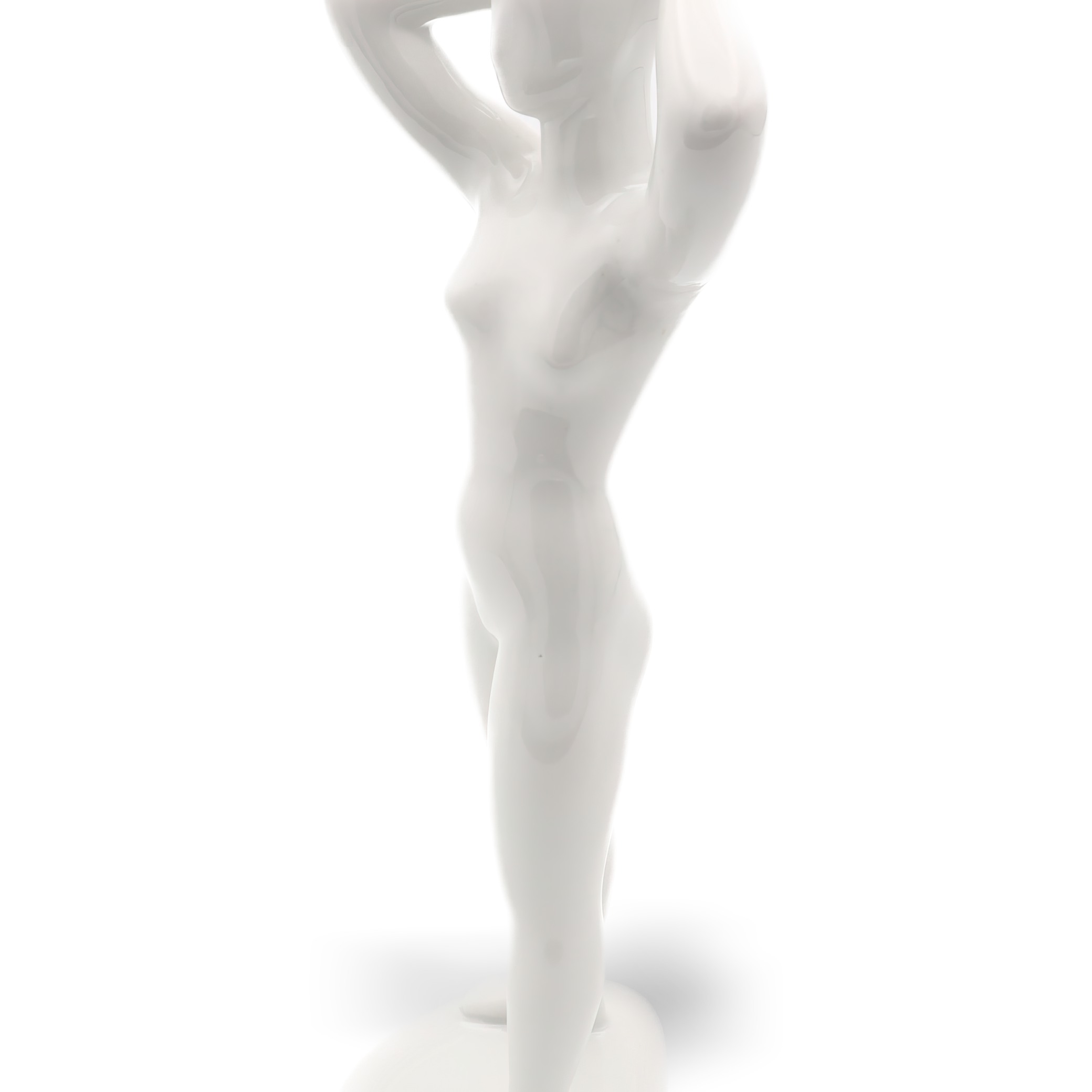 Art Deco Woman Statue Detailed View Thumbnail for Art Deco Woman Statue - Lady Combing Her Hair - Hand Made Porcelain Figurine - Very Rare - Vintage Home Decor - Collectible Female Figure