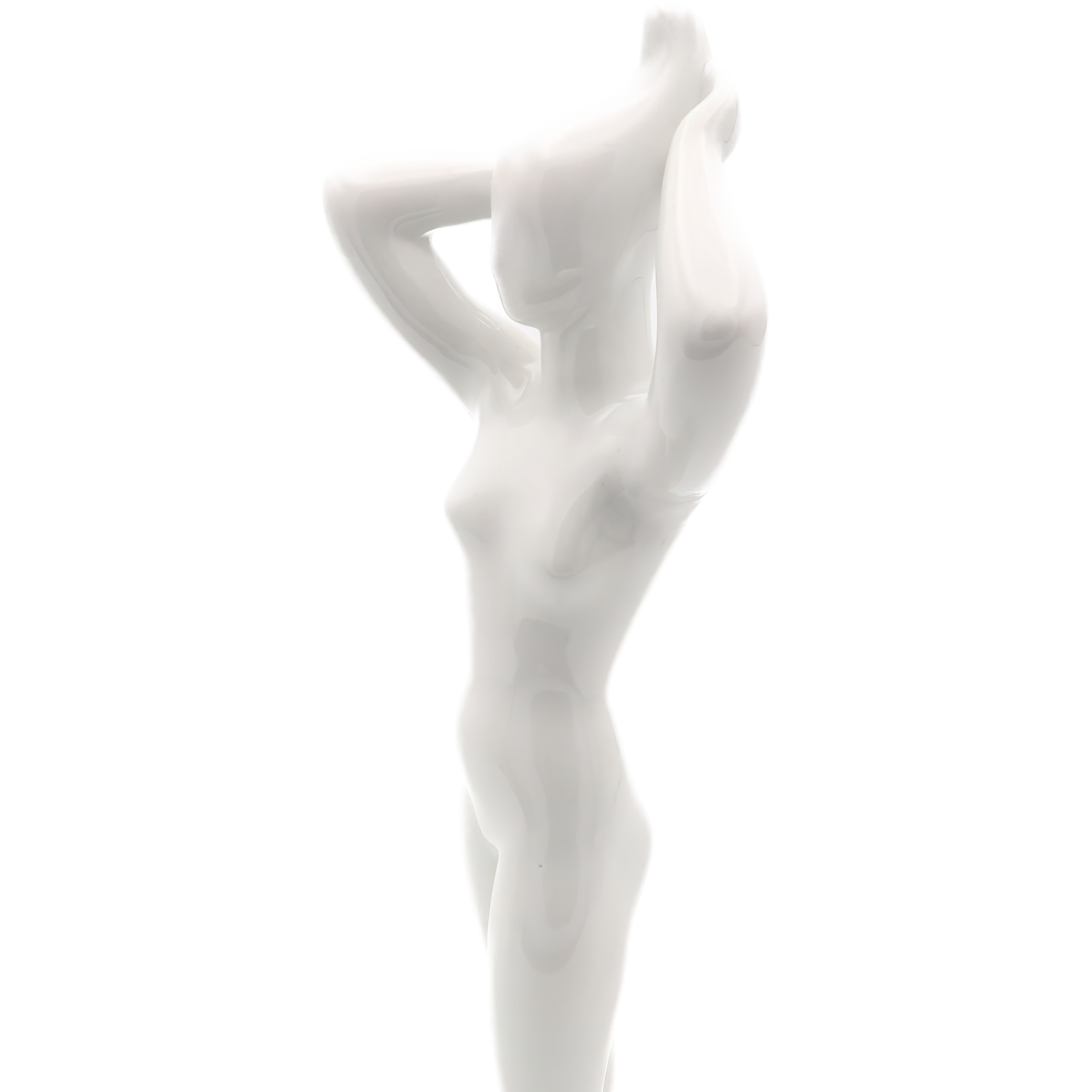 Art Deco Woman Statue Detailed View Thumbnail for Art Deco Woman Statue - Lady Combing Her Hair - Hand Made Porcelain Figurine - Very Rare - Vintage Home Decor - Collectible Female Figure