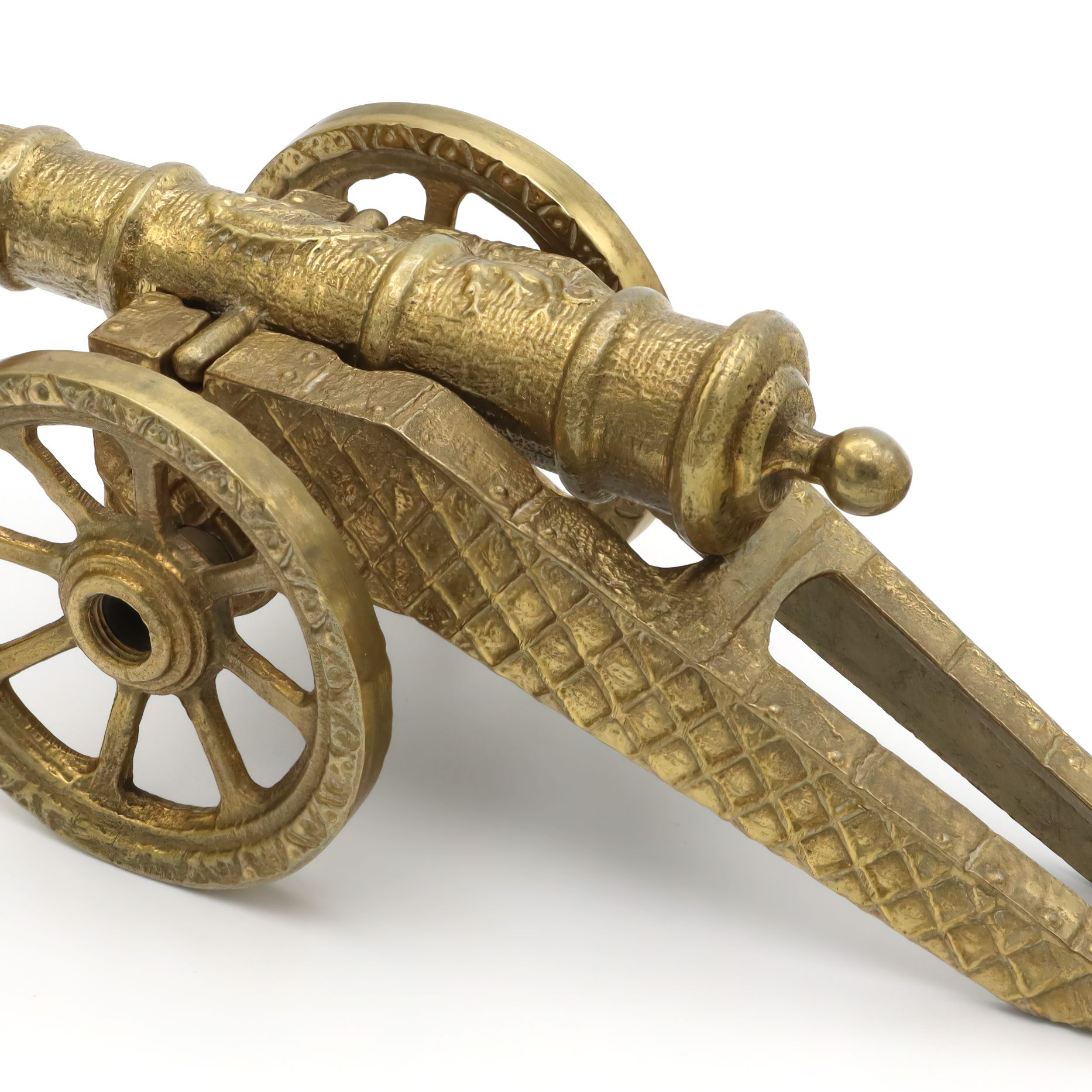 Bronze Cannon Statue Detailed View Thumbnail for Bronze Cannon Statue - Military Decor - Vintage Bronze Art - Historical Cannon Sculpture - Antique Reproduction Cannon - War Memorabilia