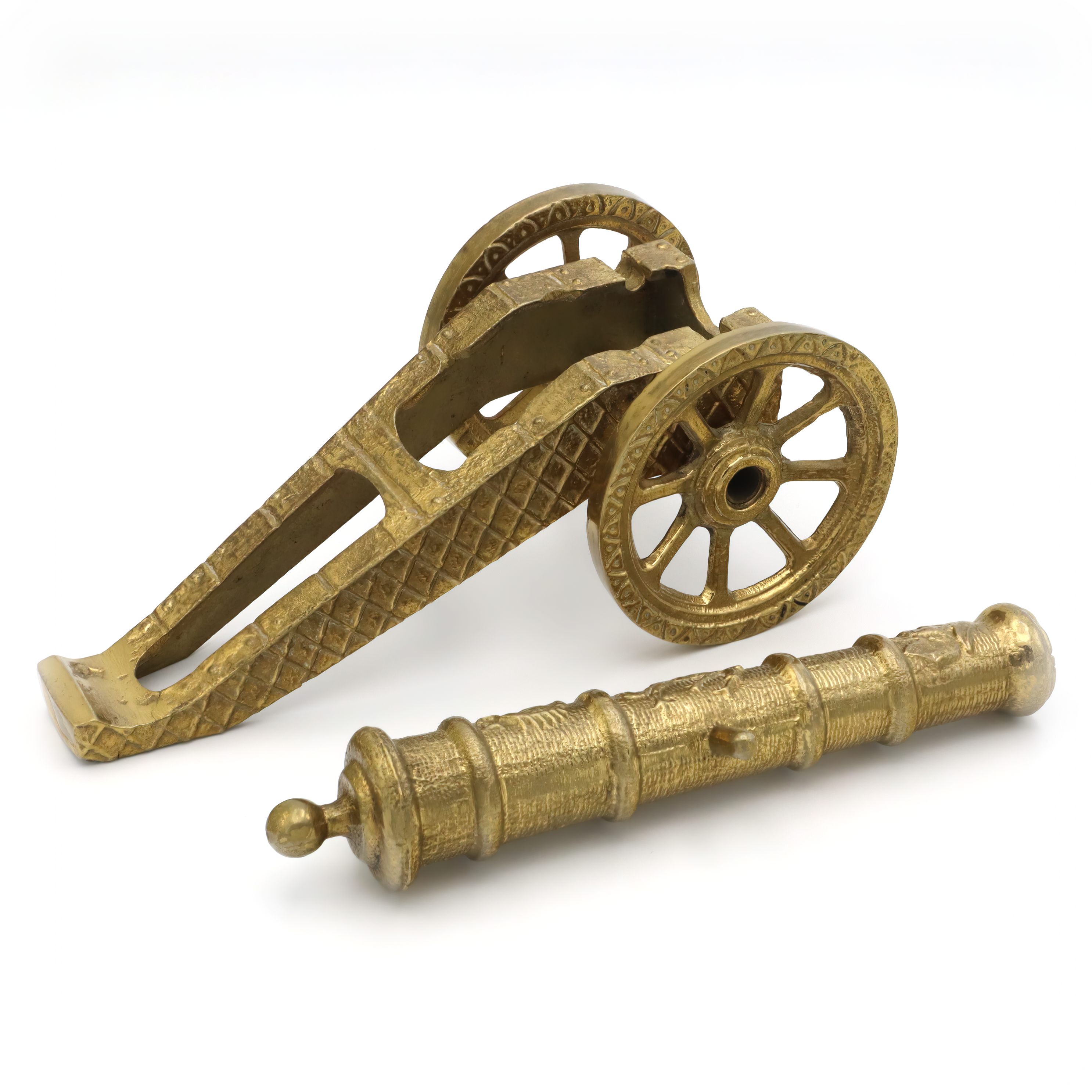 Bronze Cannon Statue Detailed View Thumbnail for Bronze Cannon Statue - Military Decor - Vintage Bronze Art - Historical Cannon Sculpture - Antique Reproduction Cannon - War Memorabilia