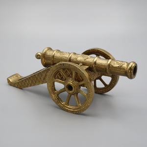 Bronze Cannon Statue - Military Decor - Vintage Bronze Art - Historical Cannon Sculpture - Antique Reproduction Cannon - War Memorabilia