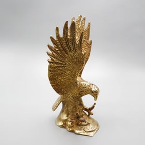 Bronze Eagle Pair - Vintage Eagle Statues - Bronze Bird Figurines - Antique Home Decor - Wildlife Sculpture - Handmade Bronze Decor