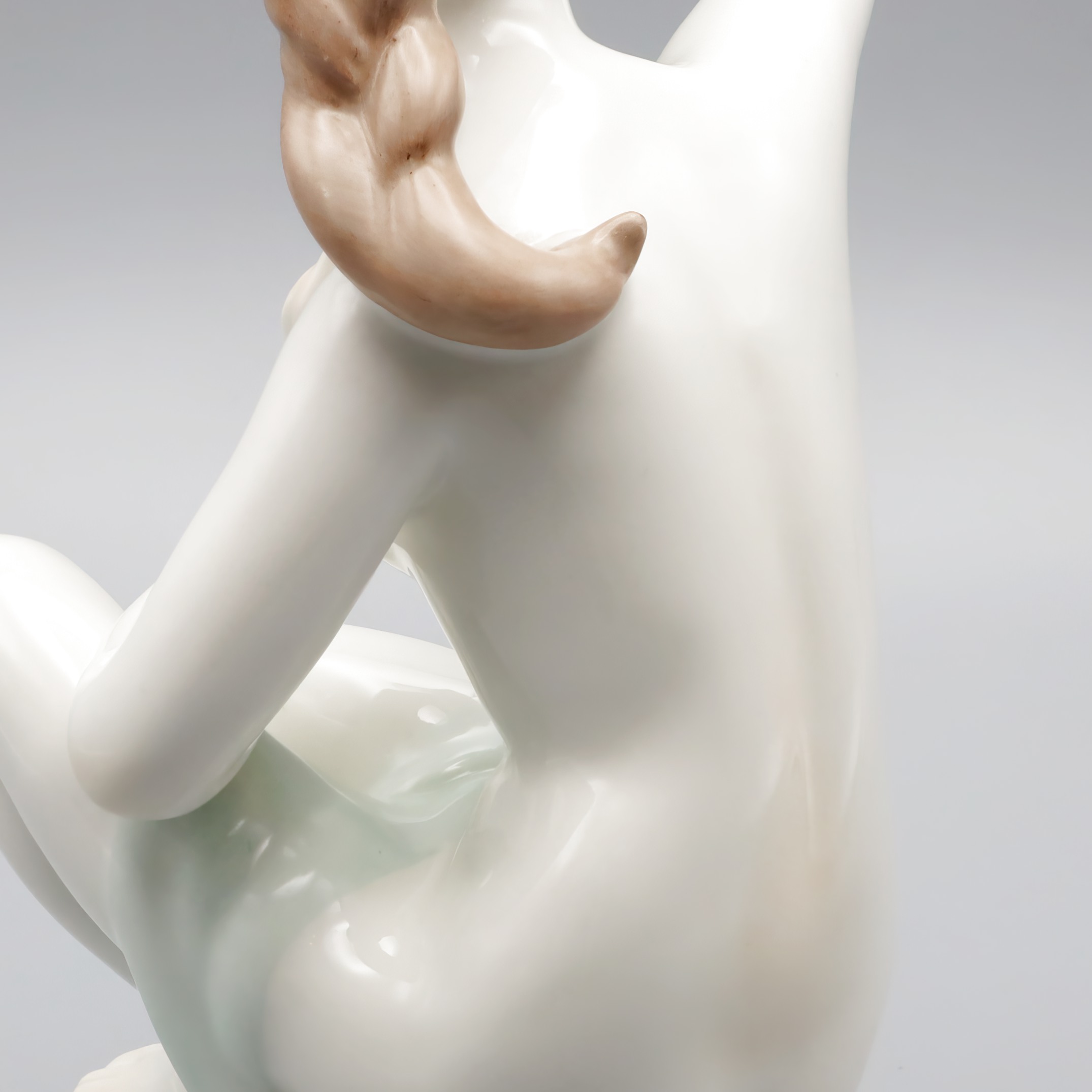 Elegant Lady Statue - Curiosity Of Antheia -  Woman Vintage 1970 Hand Painted Porcelain