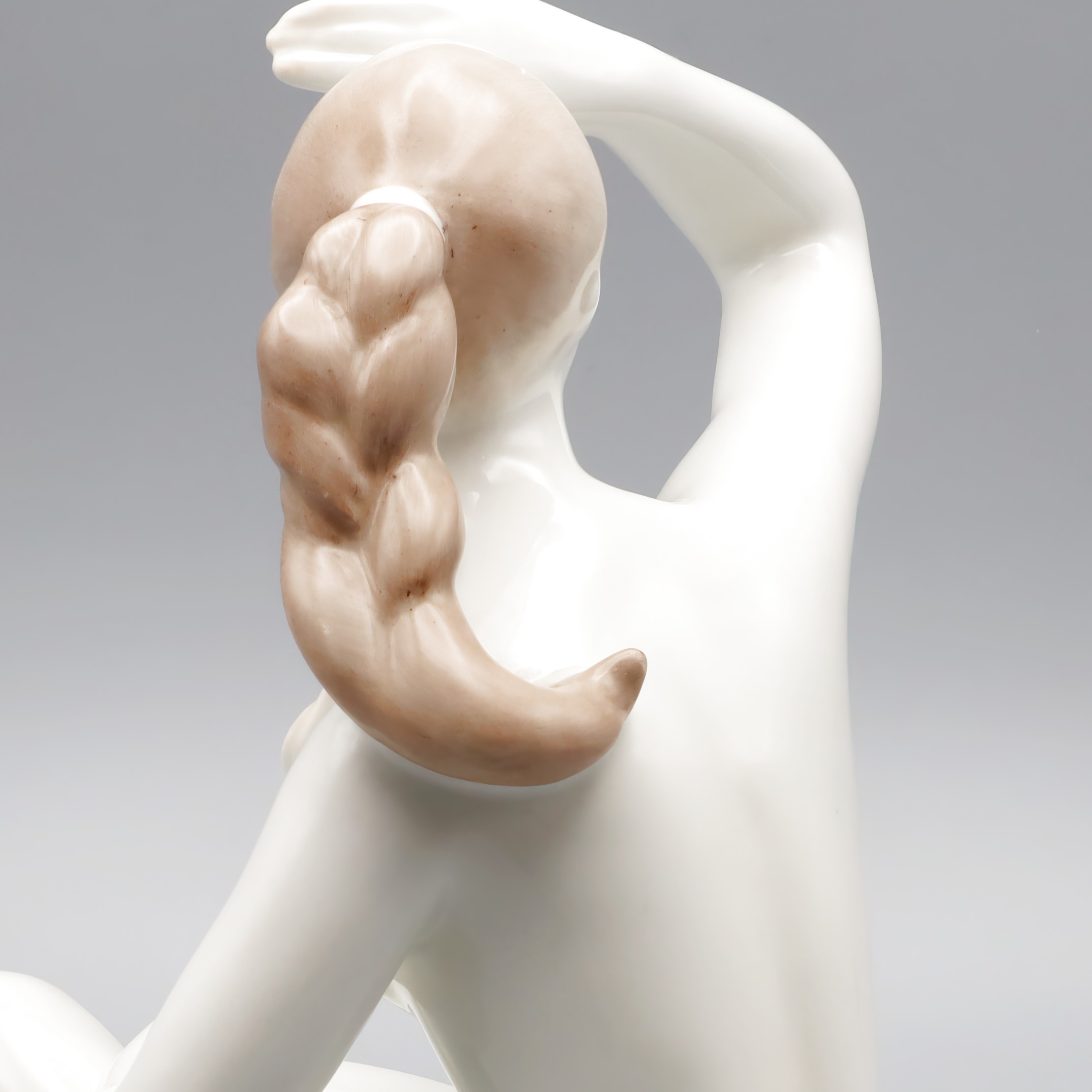 Elegant Lady Statue - Curiosity Of Antheia -  Woman Vintage 1970 Hand Painted Porcelain