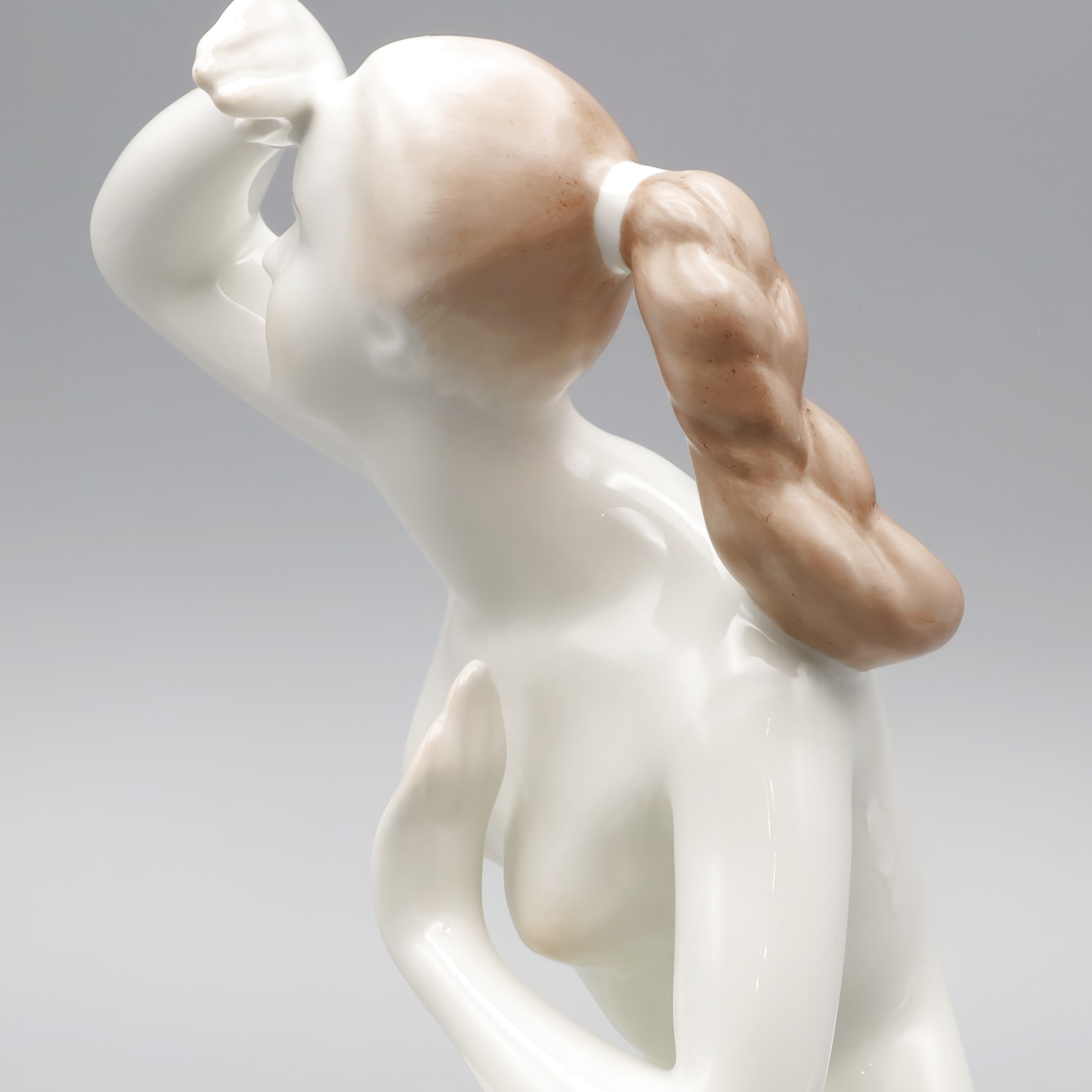 Elegant Lady Statue - Curiosity Of Antheia -  Woman Vintage 1970 Hand Painted Porcelain